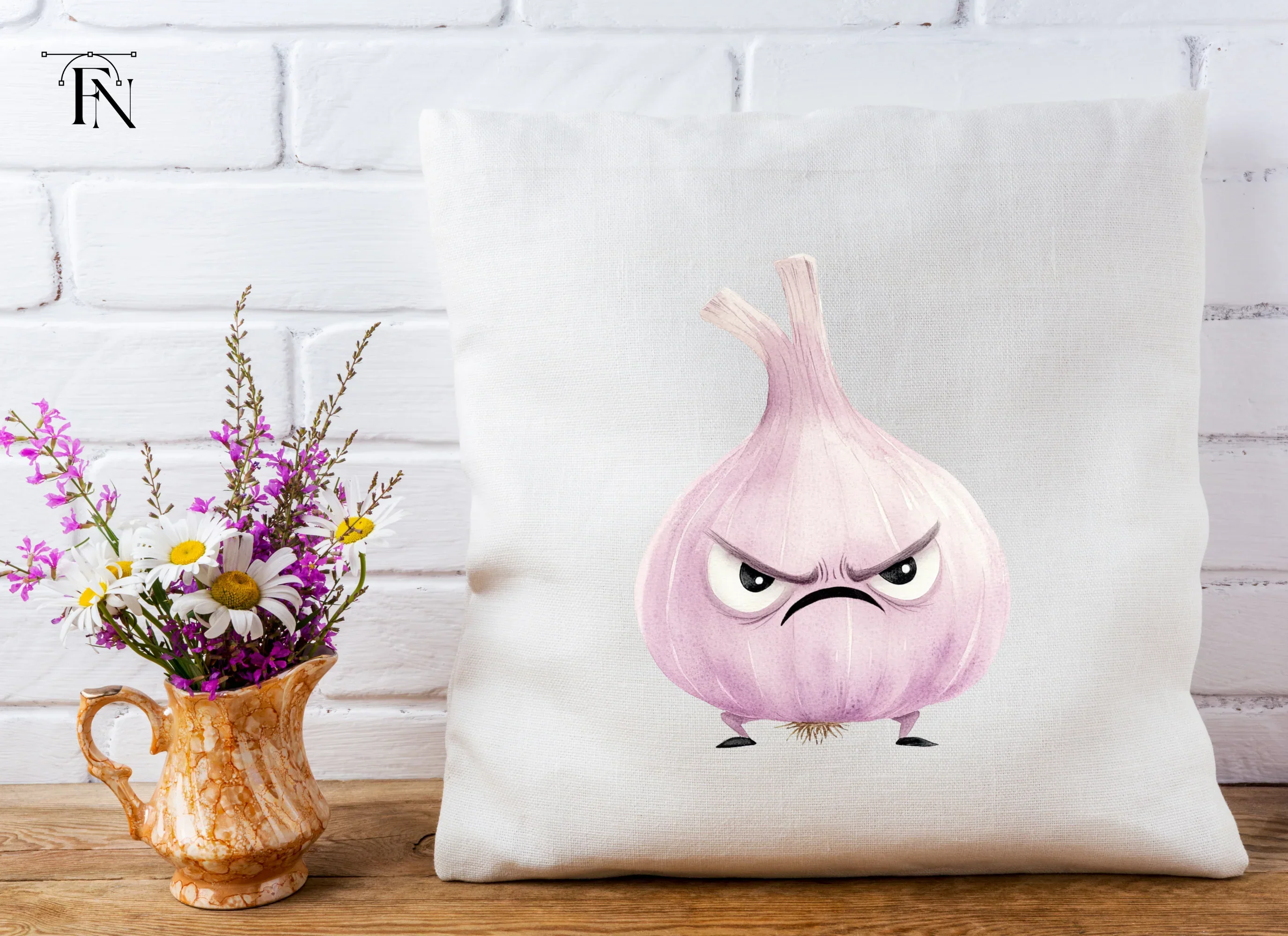 Grumpy Garlic and Onion Duo Clipart Bundle - Image 5