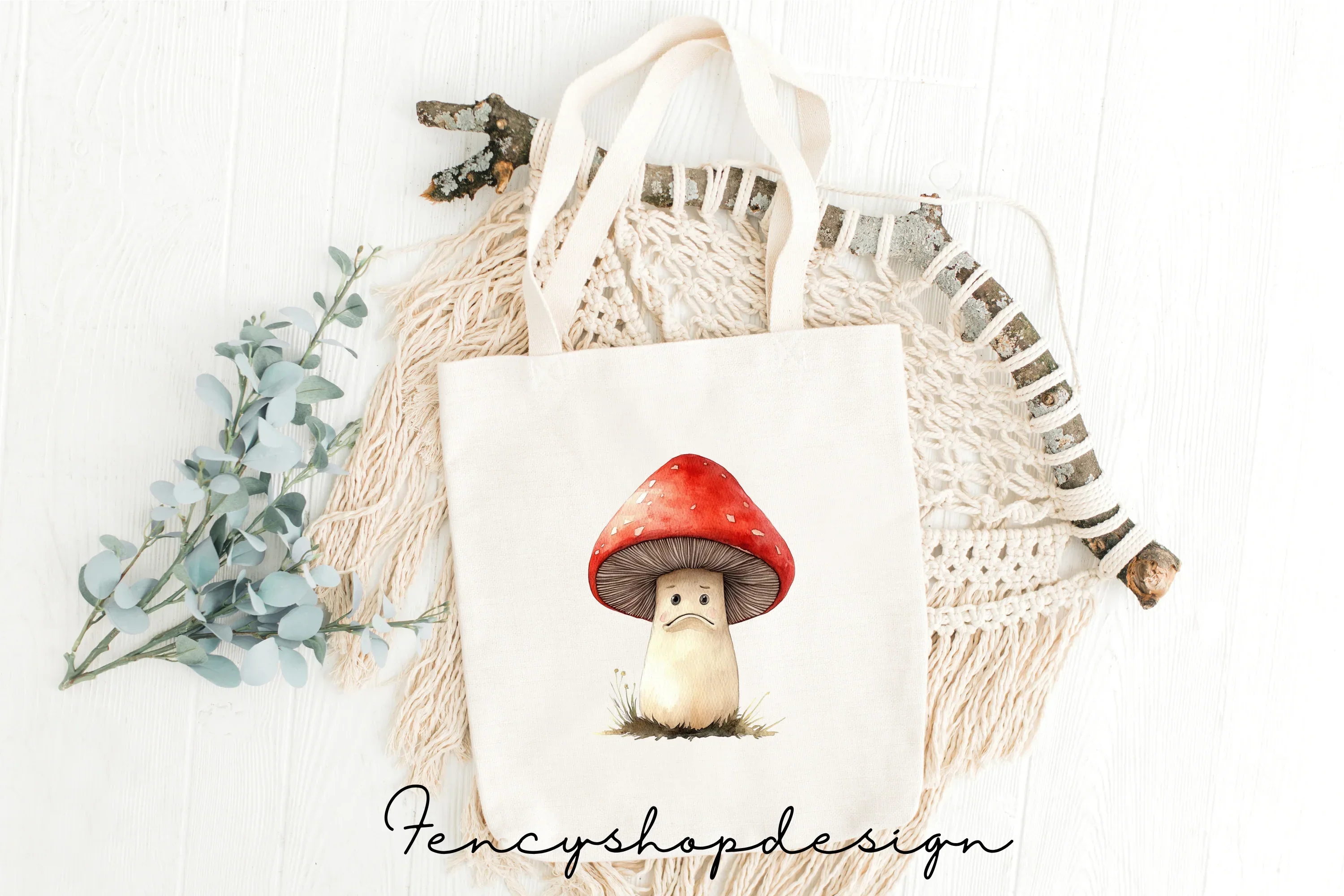 Grumpy Mushroom Clipart Bundle - Image 8