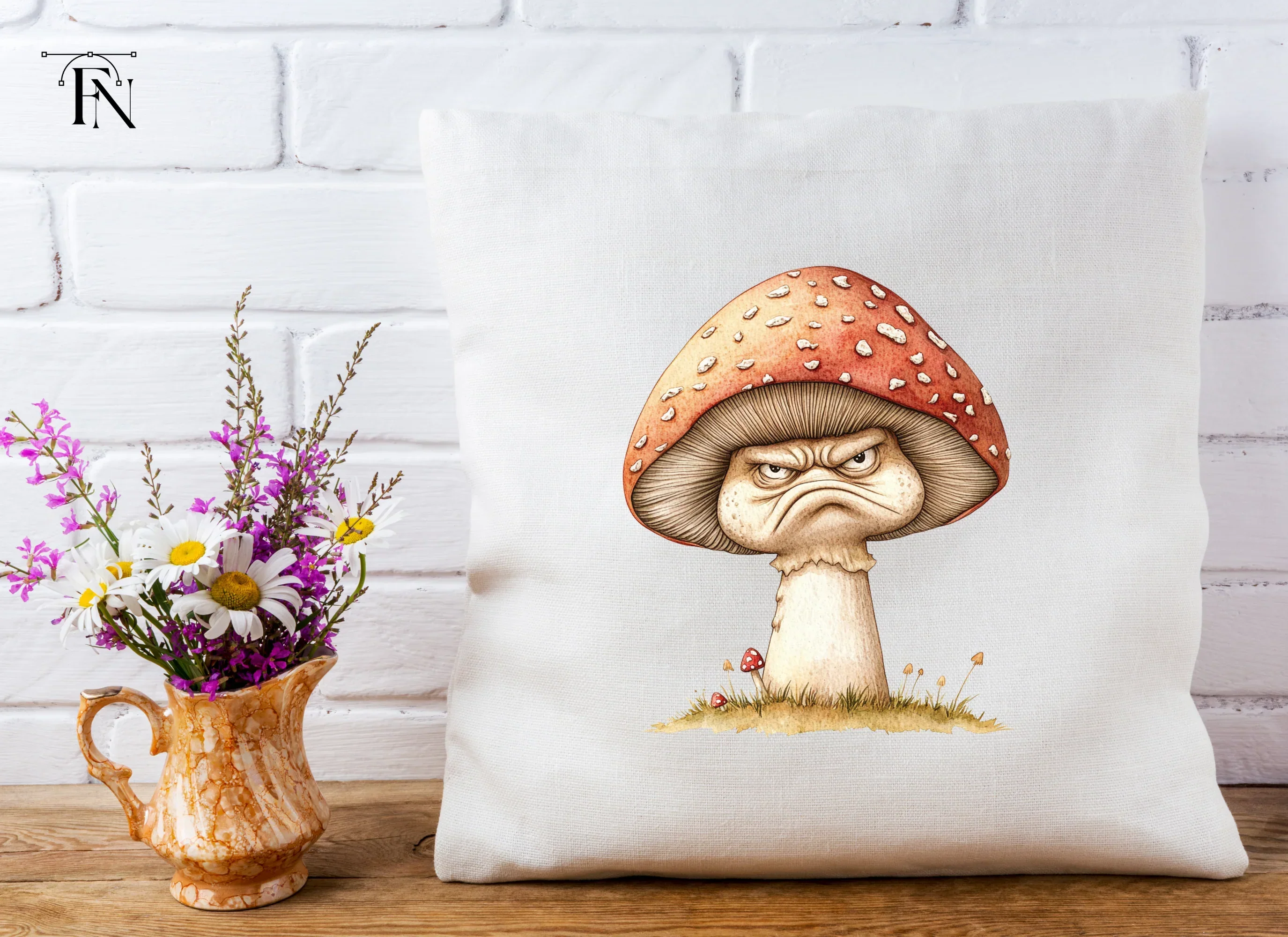 Grumpy Red Mushroom Clipart Bundle - Image 4