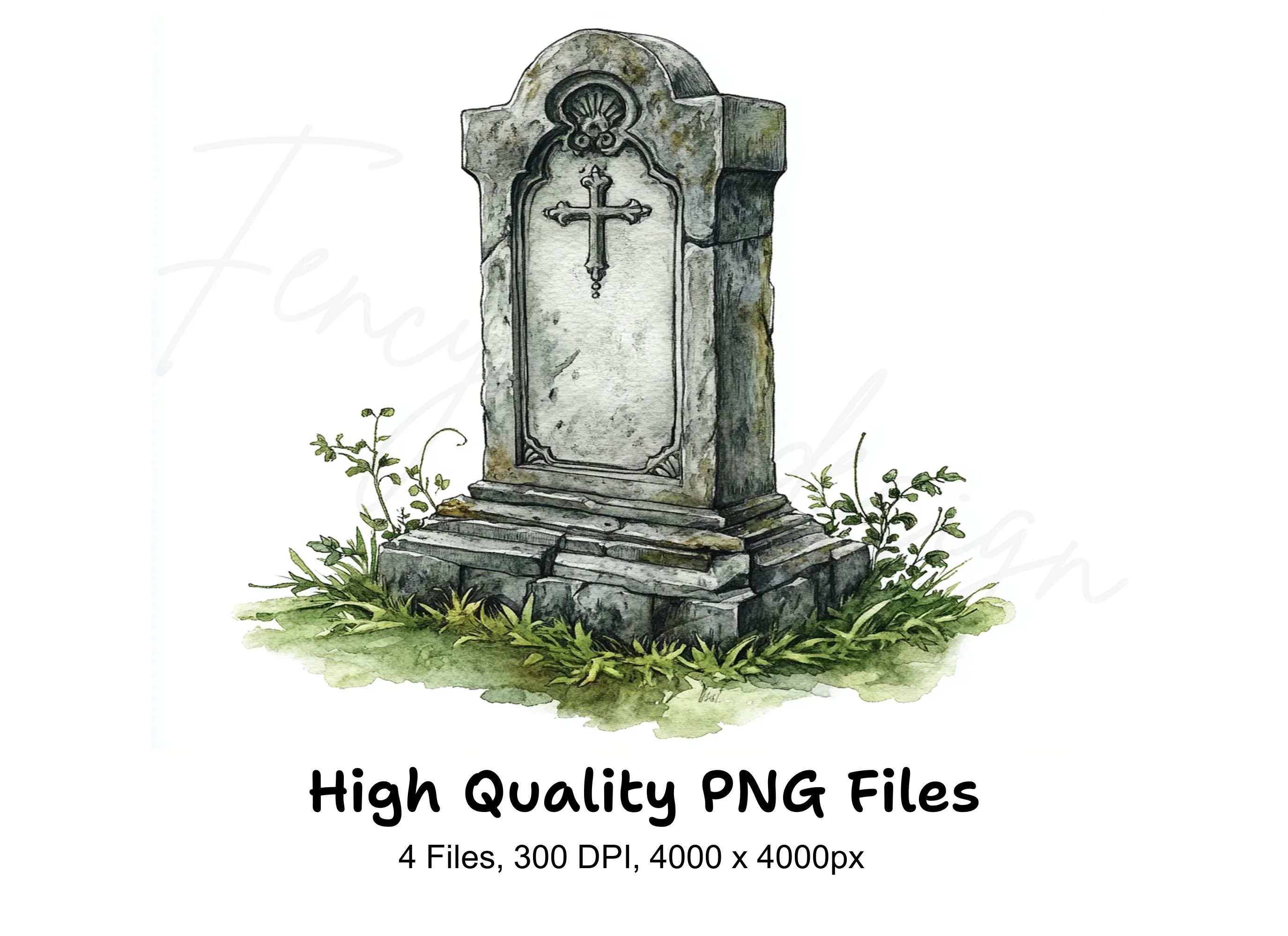 Halloween Gravestone Clipart Bundle