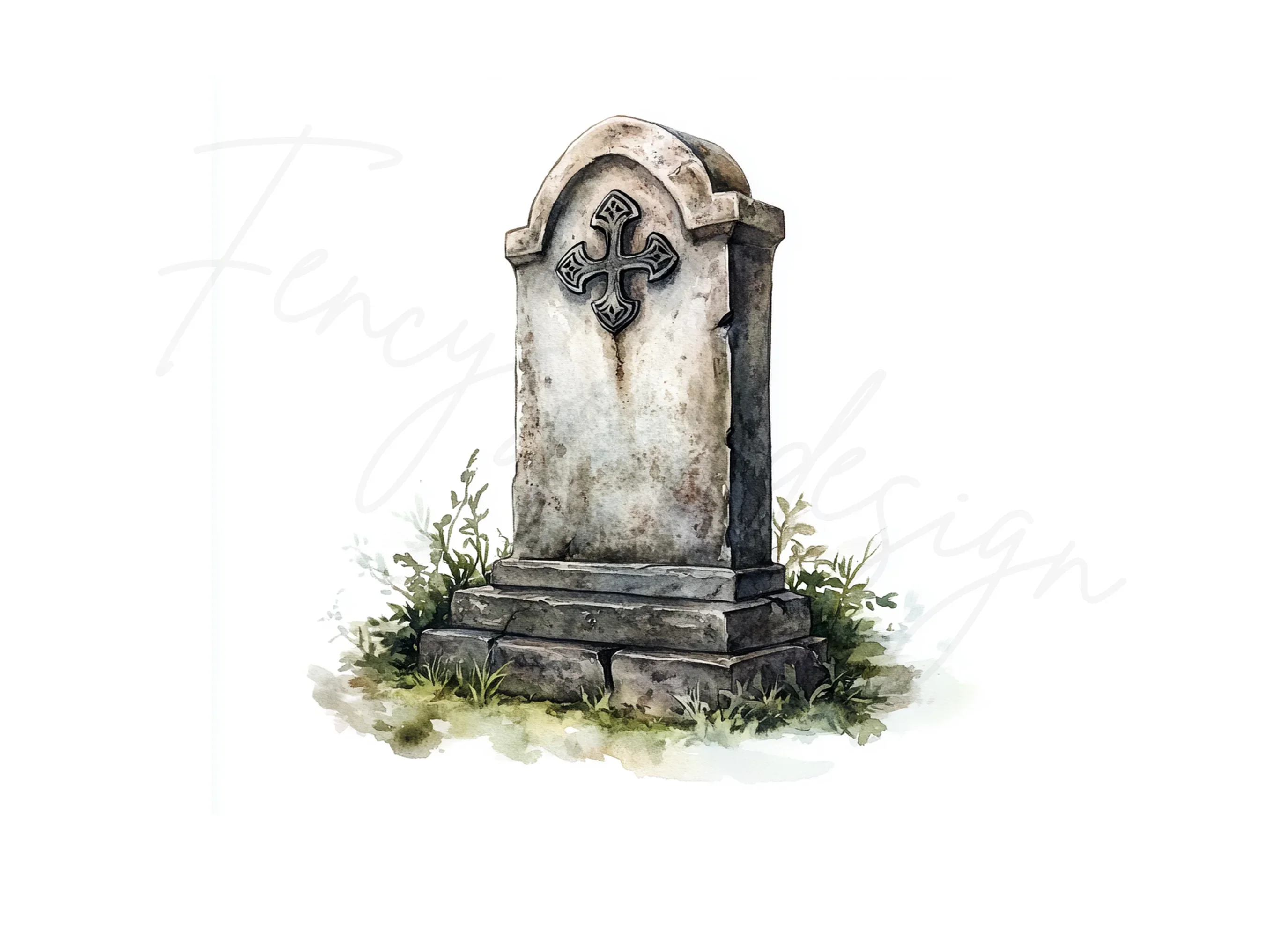Halloween Gravestone Clipart Bundle - Image 3