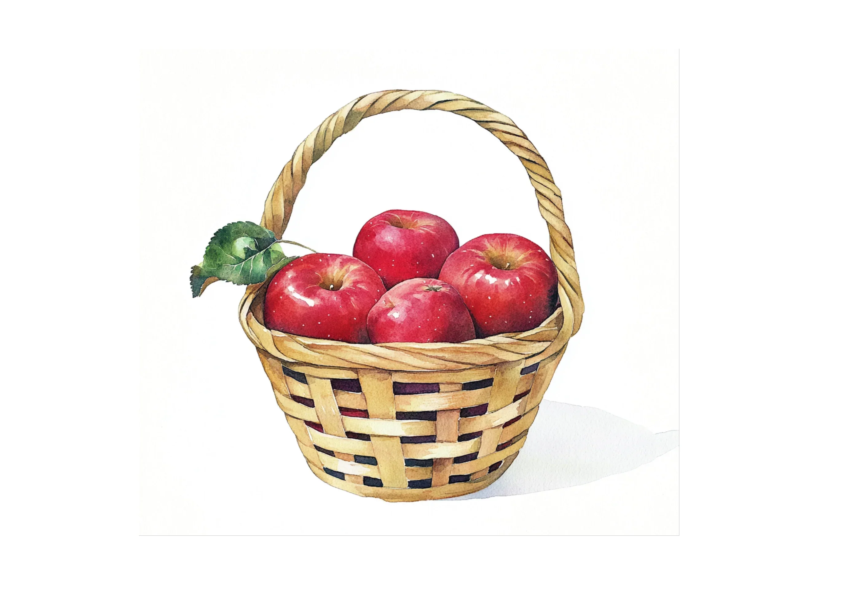 Hand Drawn Apple Basket Illustrations Clipart Bundle - Image 3