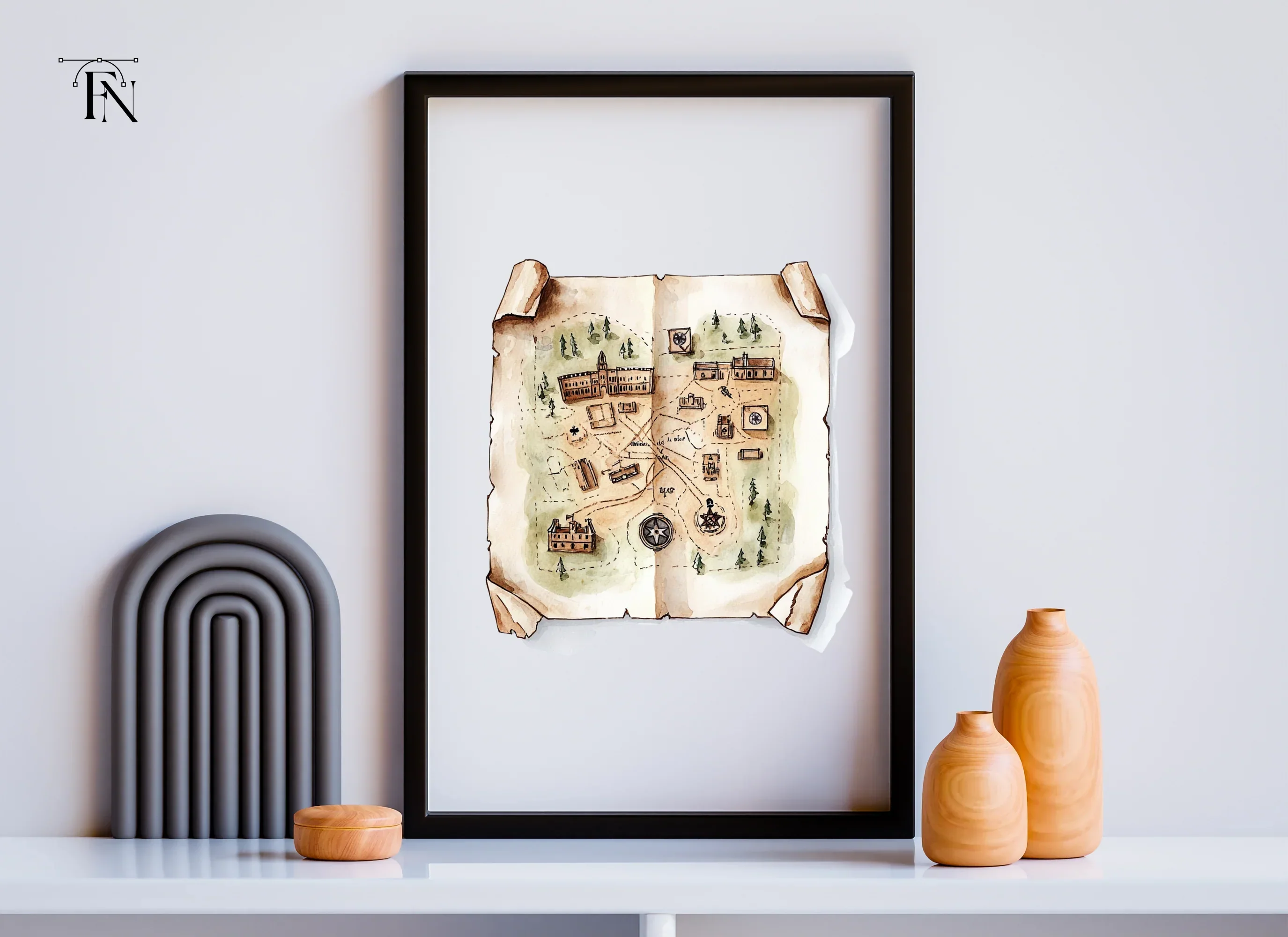 Hand Drawn Military Base Map Clipart Bundle - Image 6