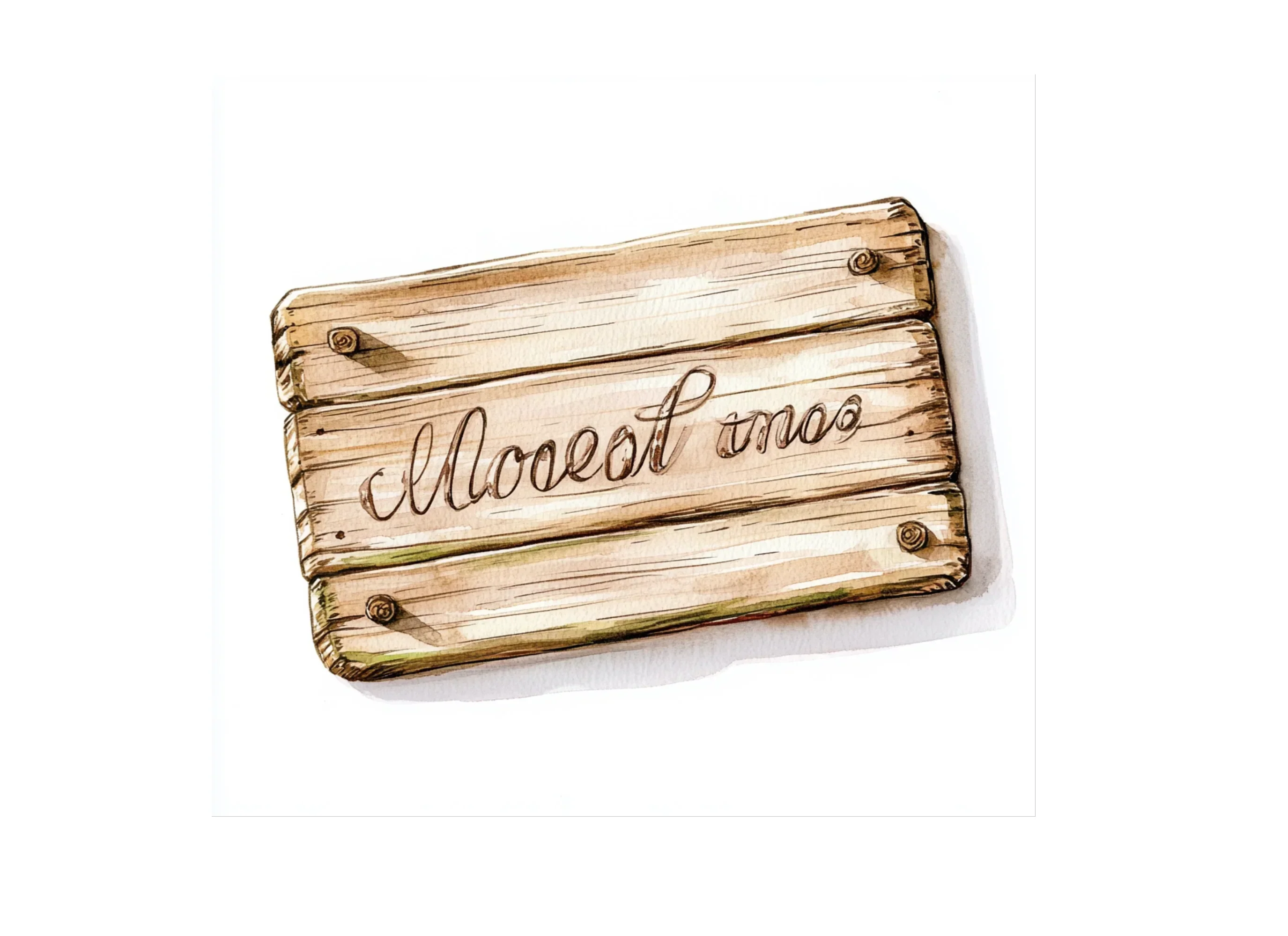 Hand Painted Wooden Boards Clipart Bundle - Image 3