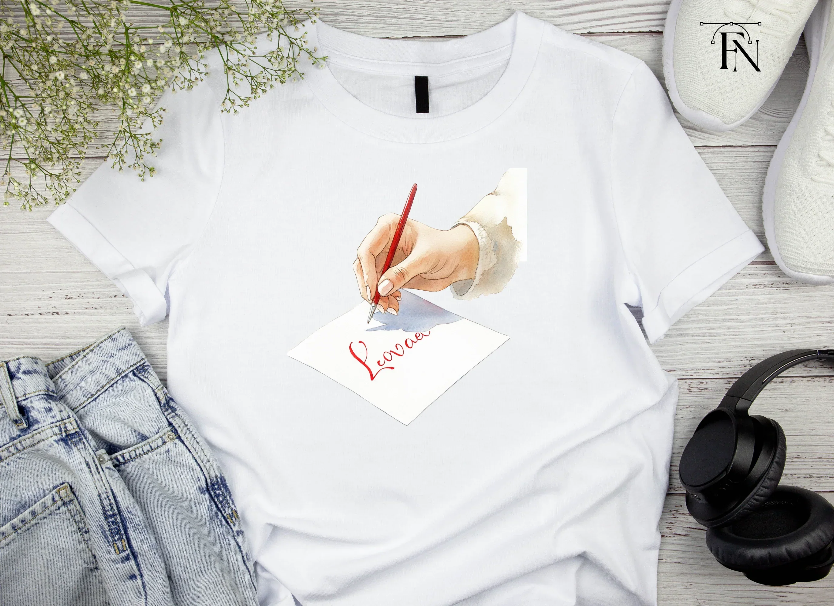Hand Writing Love with Red Pen Clipart Bundle - Image 5
