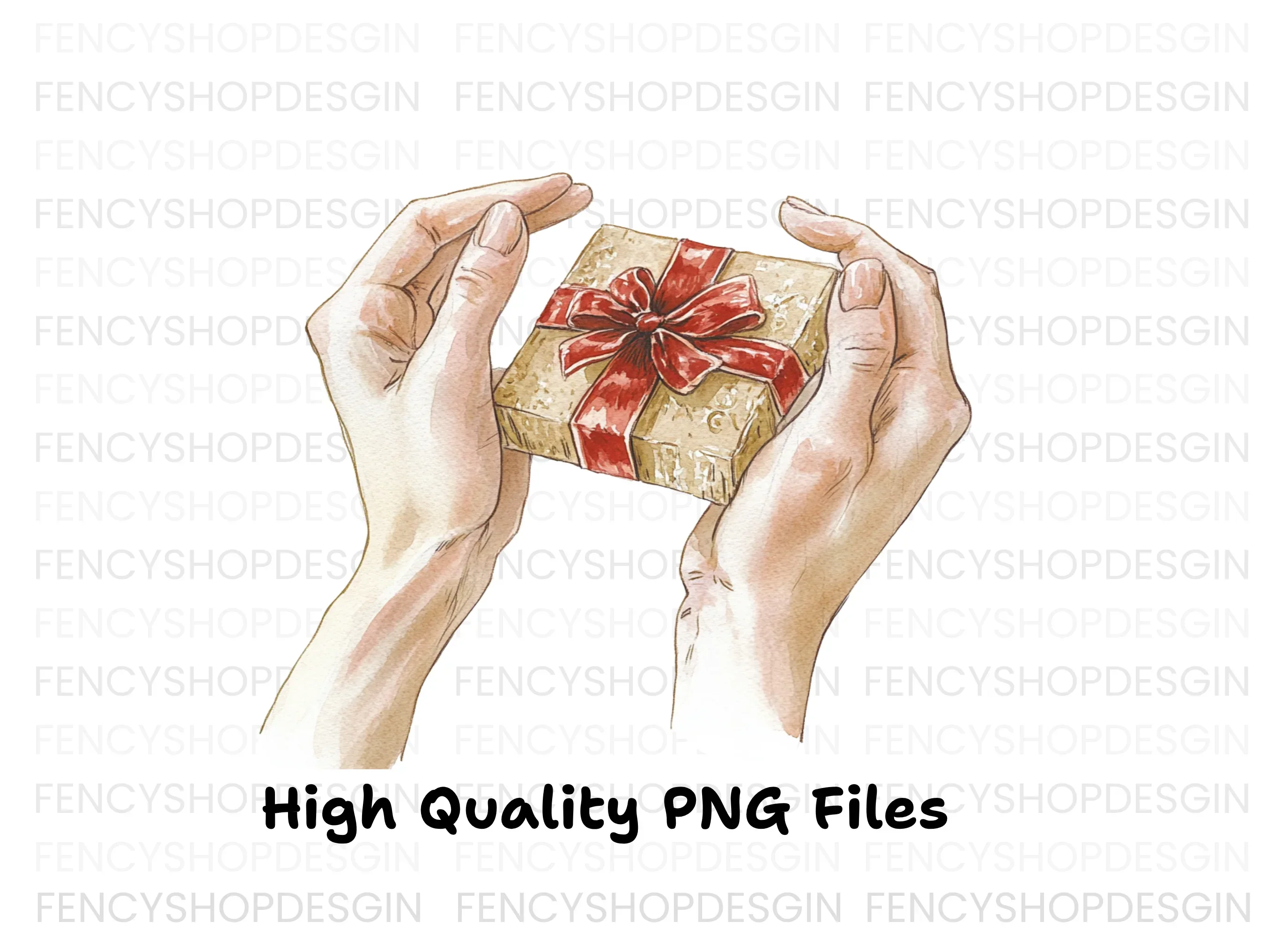 Hands Holding Gift Boxes Clipart Bundle - Image 2