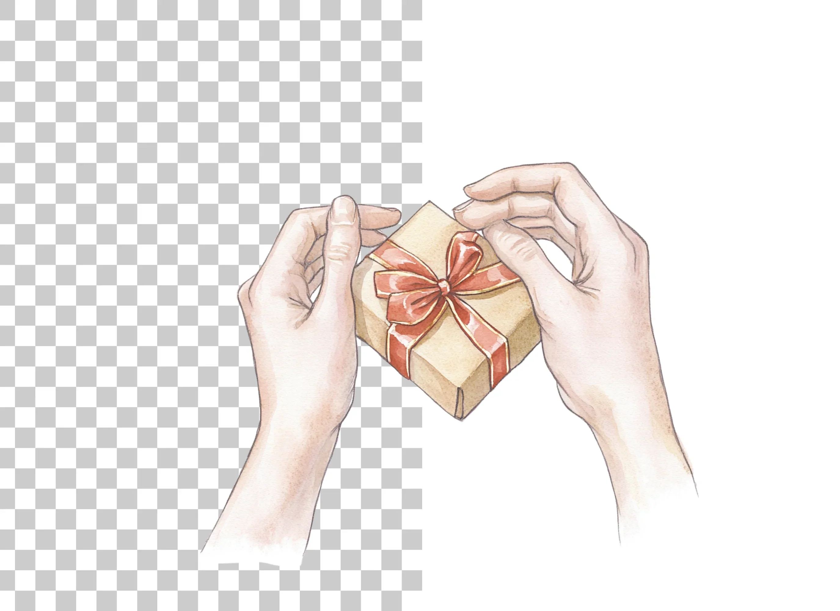 Hands Holding Gift Boxes Clipart Bundle - Image 3