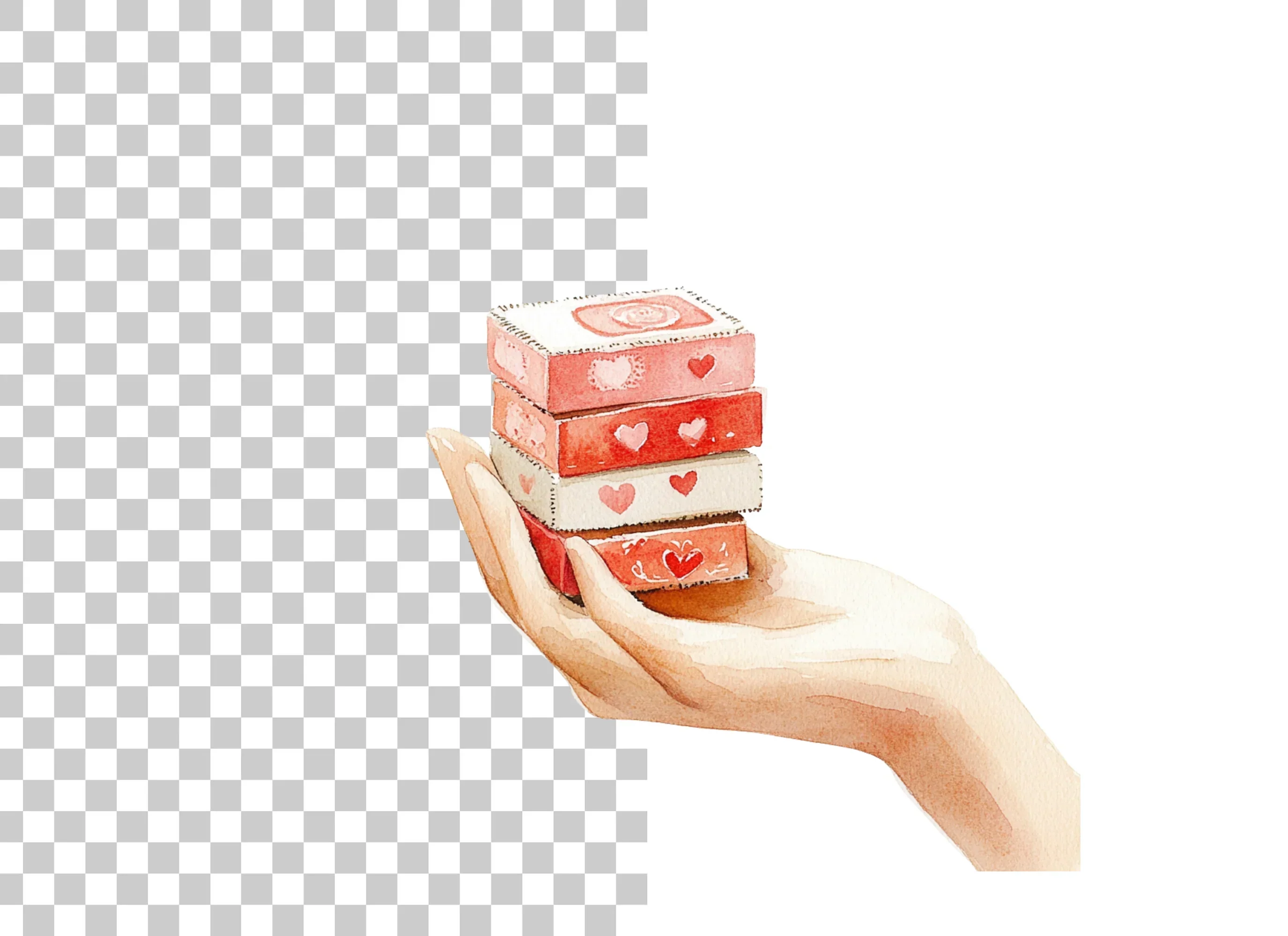 Hands Holding Love Cards Clipart Bundle - Image 2