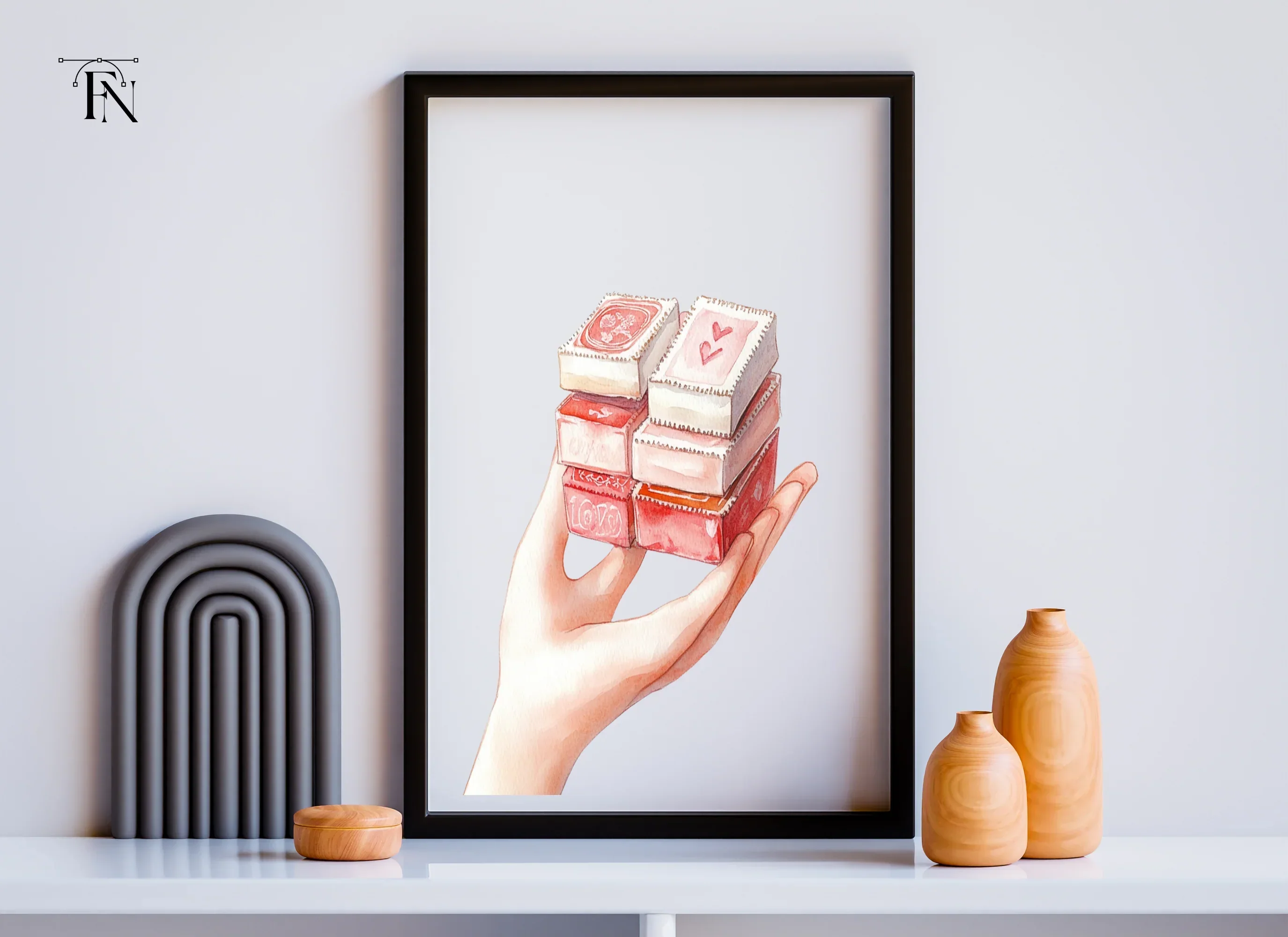 Hands Holding Love Cards Clipart Bundle - Image 6