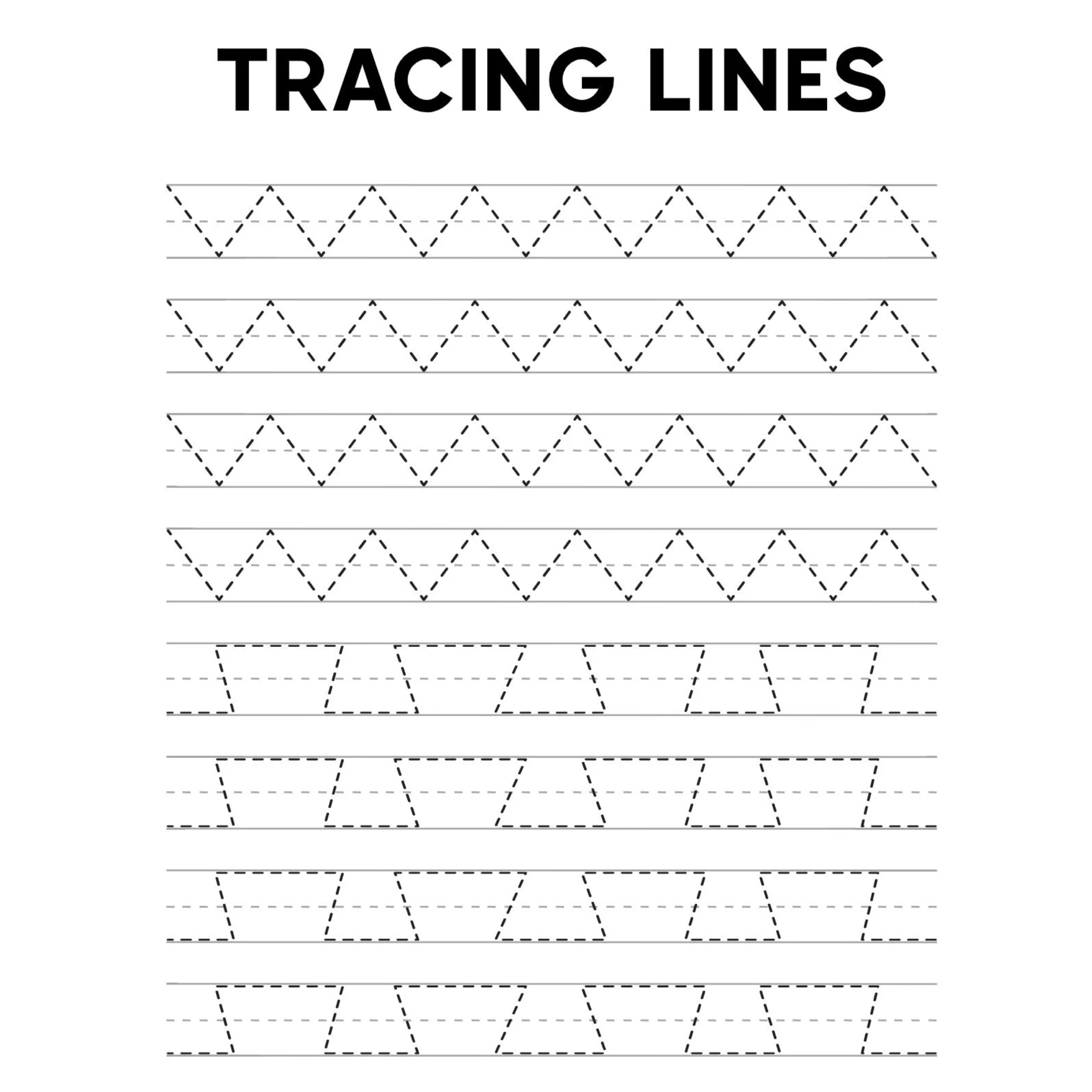 Handwriting and Shape Tracing Practice