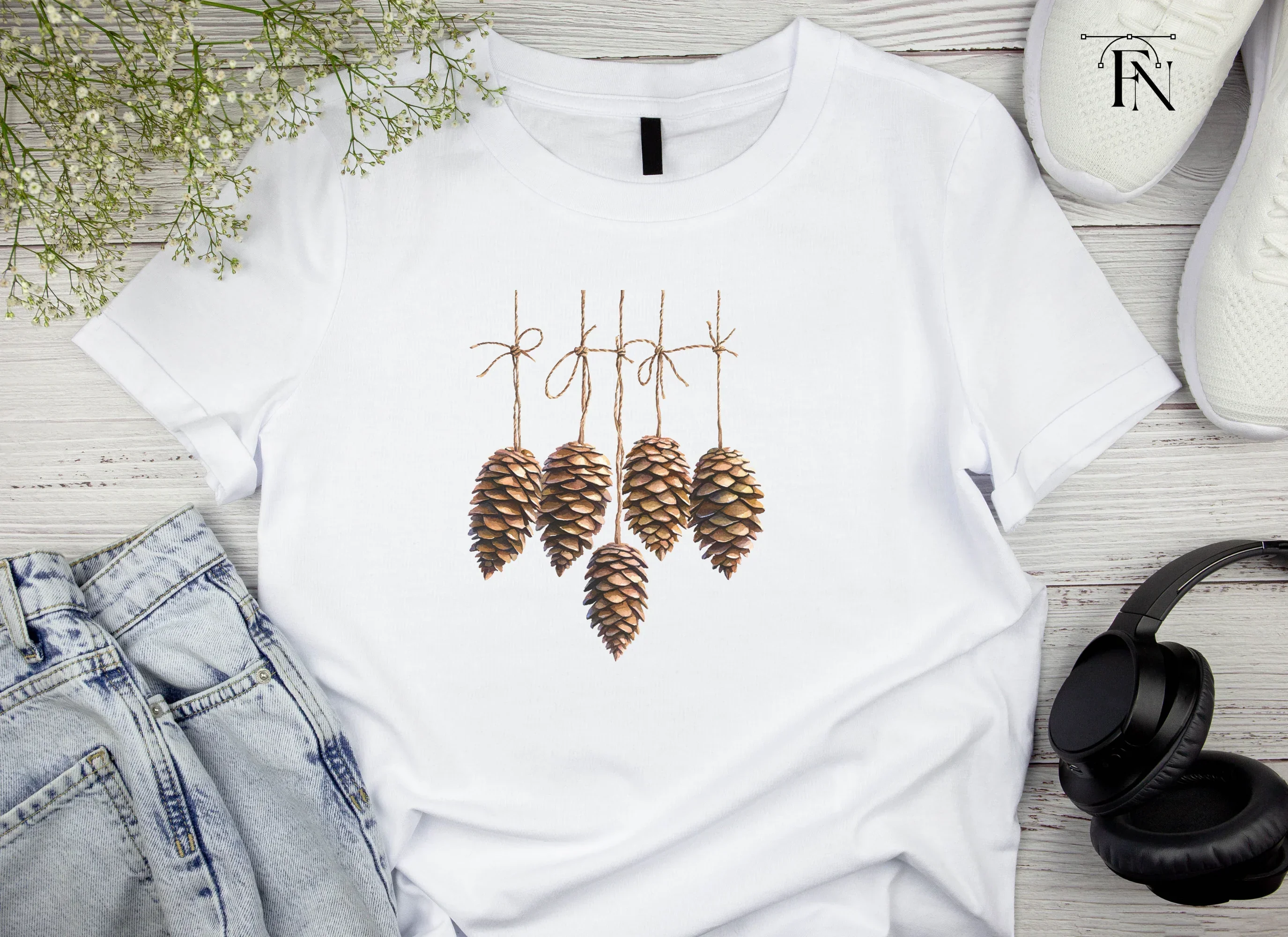 Hanging Pine Cones Clipart Bundle - Image 5