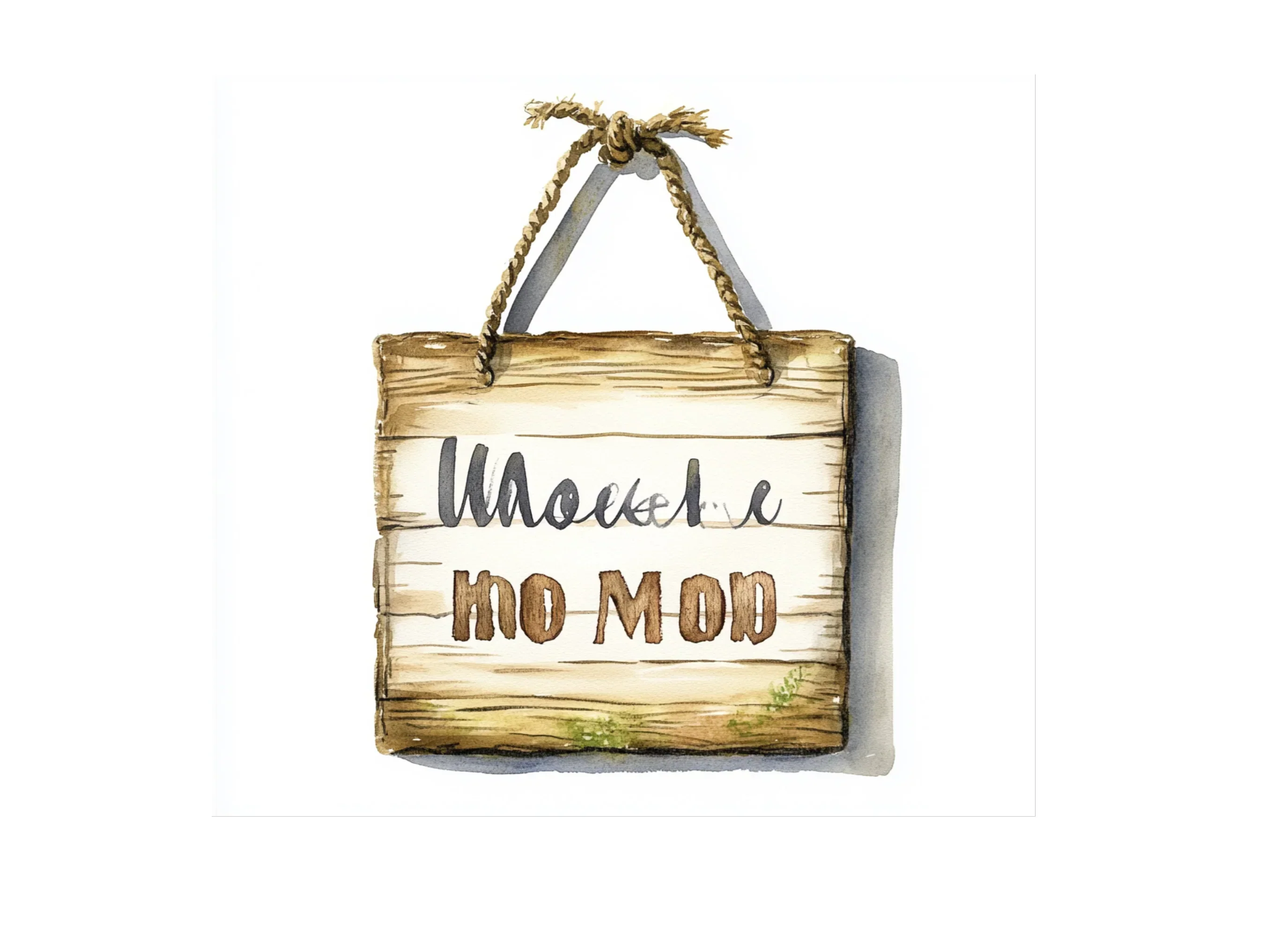 Hanging Wooden Signs Clipart Bundle - Image 3