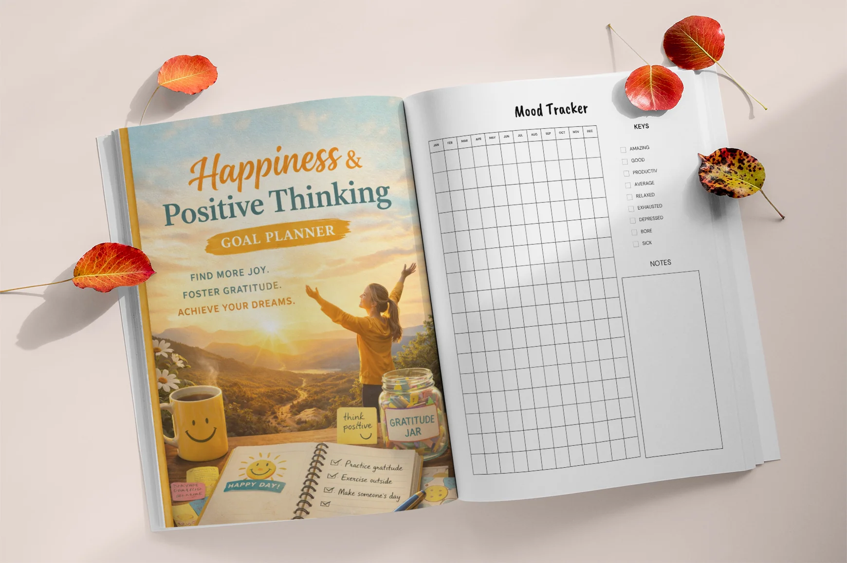 Happiness Positive Thinking Goal Planner - Image 2