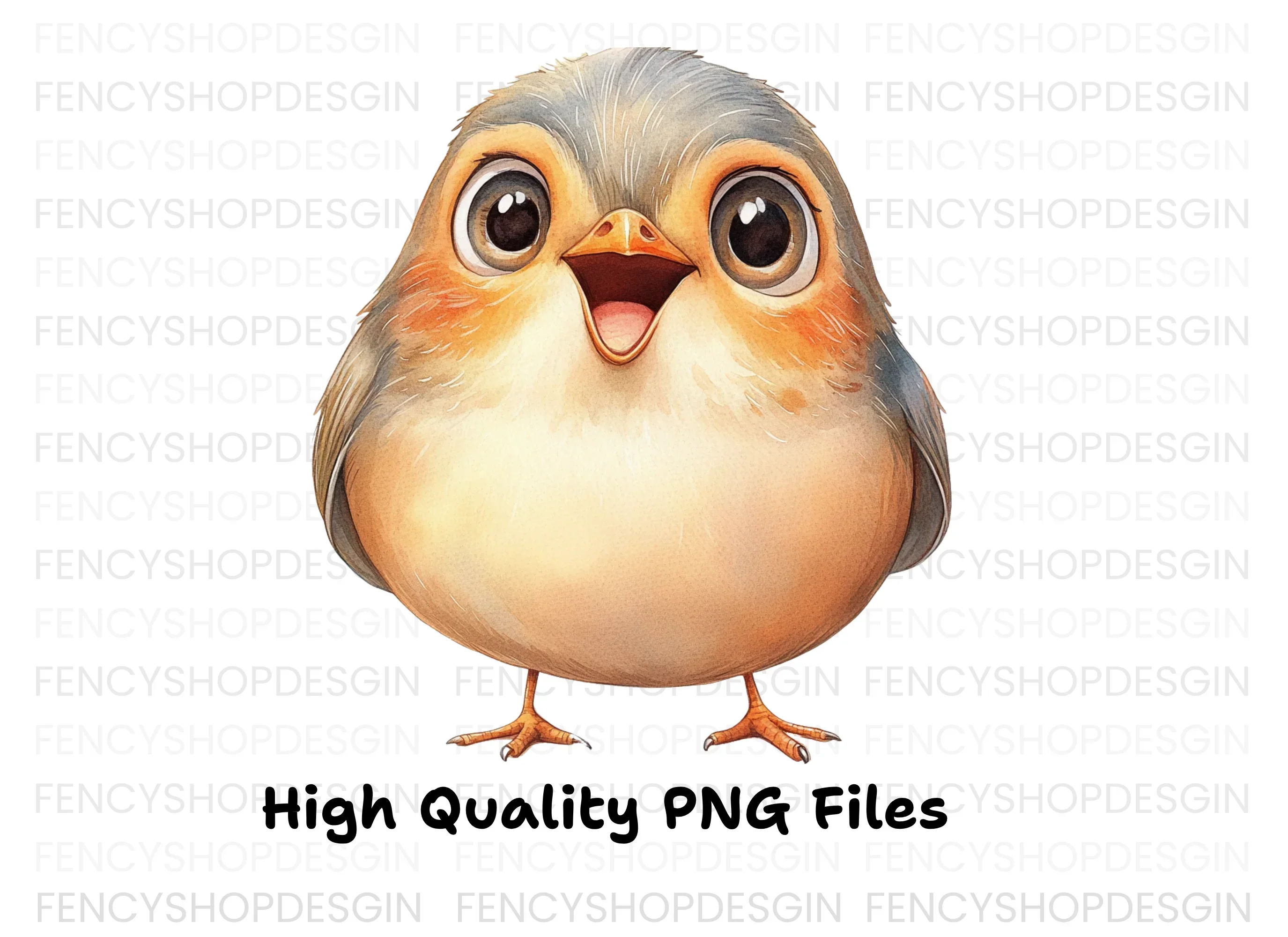 Happy Baby Bird Clipart Bundle - Image 3