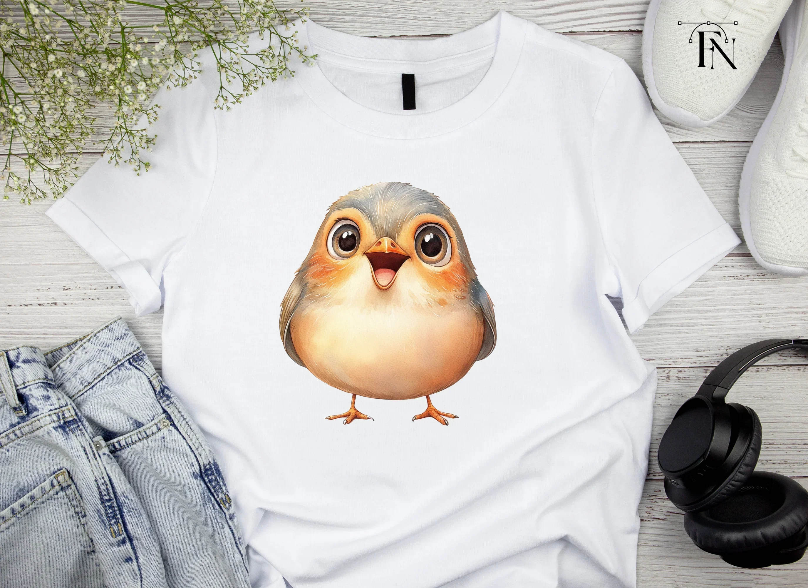 Happy Baby Bird Clipart Bundle - Image 4