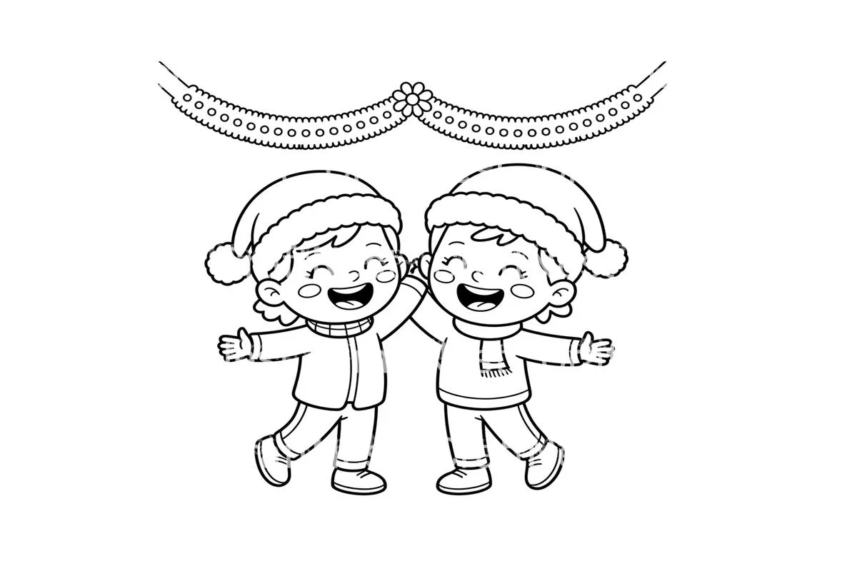 Happy Christmas Kids Coloring Books - Image 2