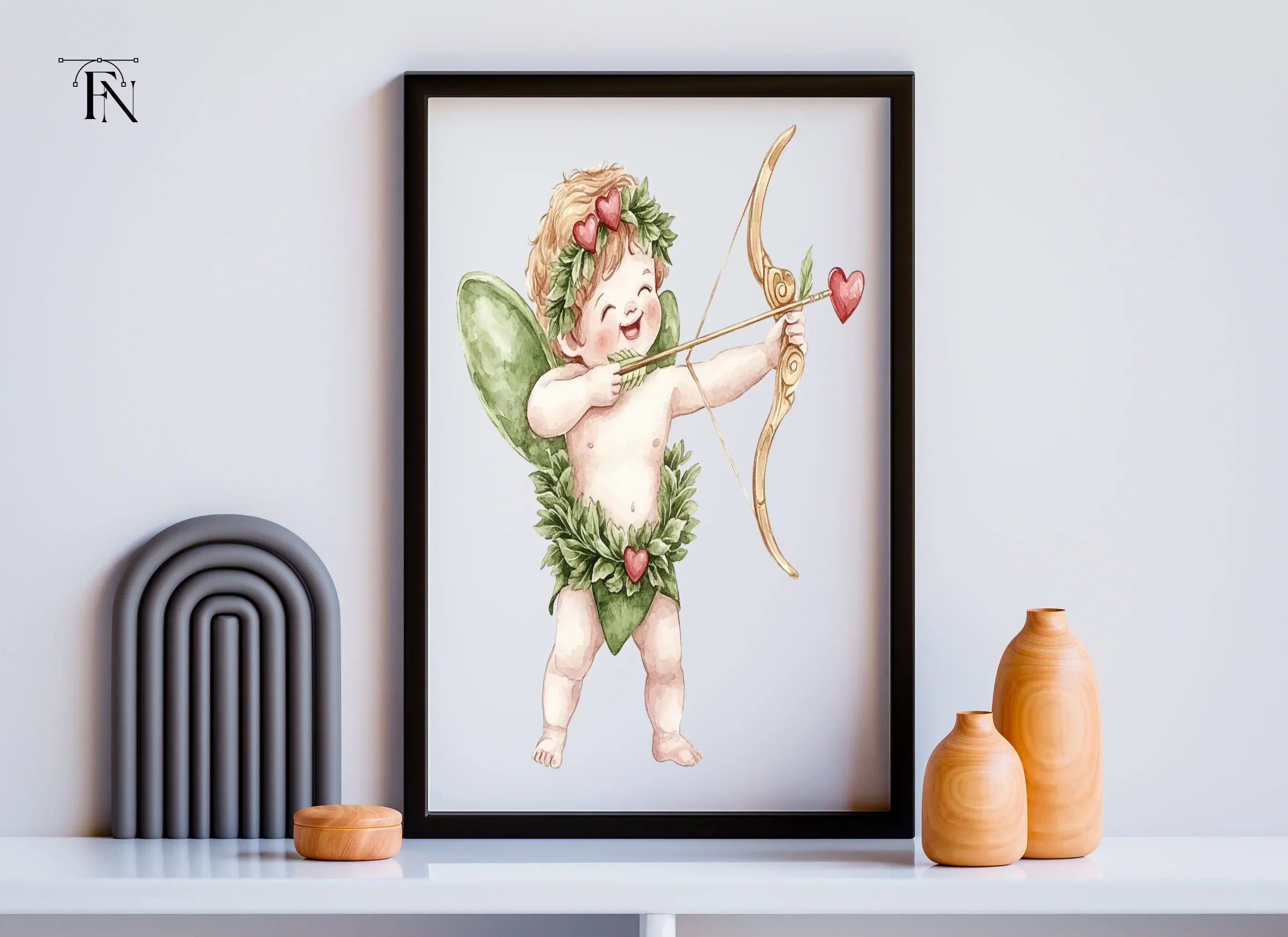 Happy Cupid Archery Clipart Bundle - Image 3