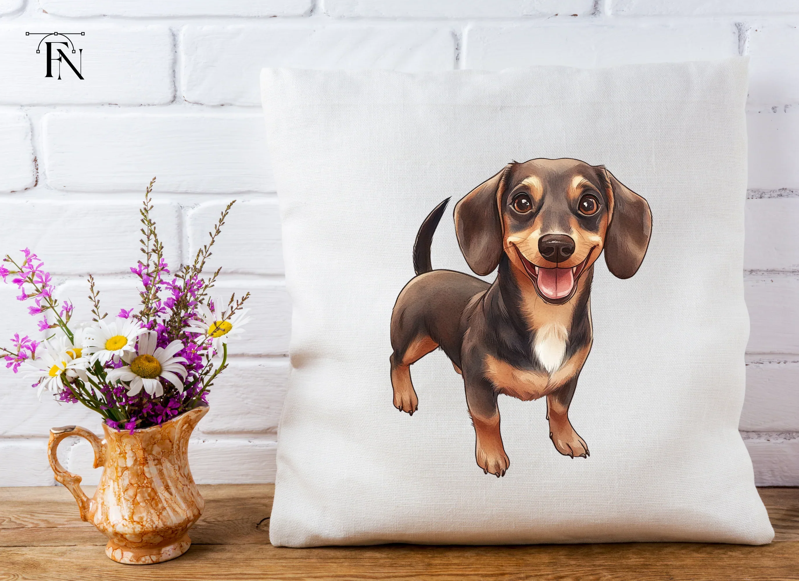 Happy Dachshund Puppy Clipart Bundle - Image 4