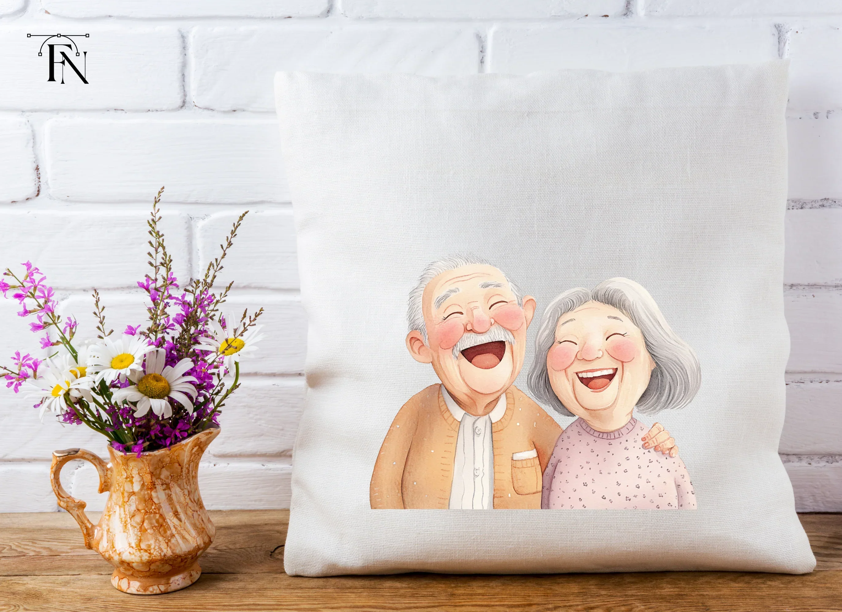 Happy Elderly Couple Clipart Bundle - Image 5