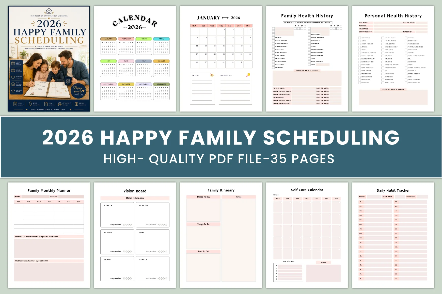 Happy Family Scheduling Planner