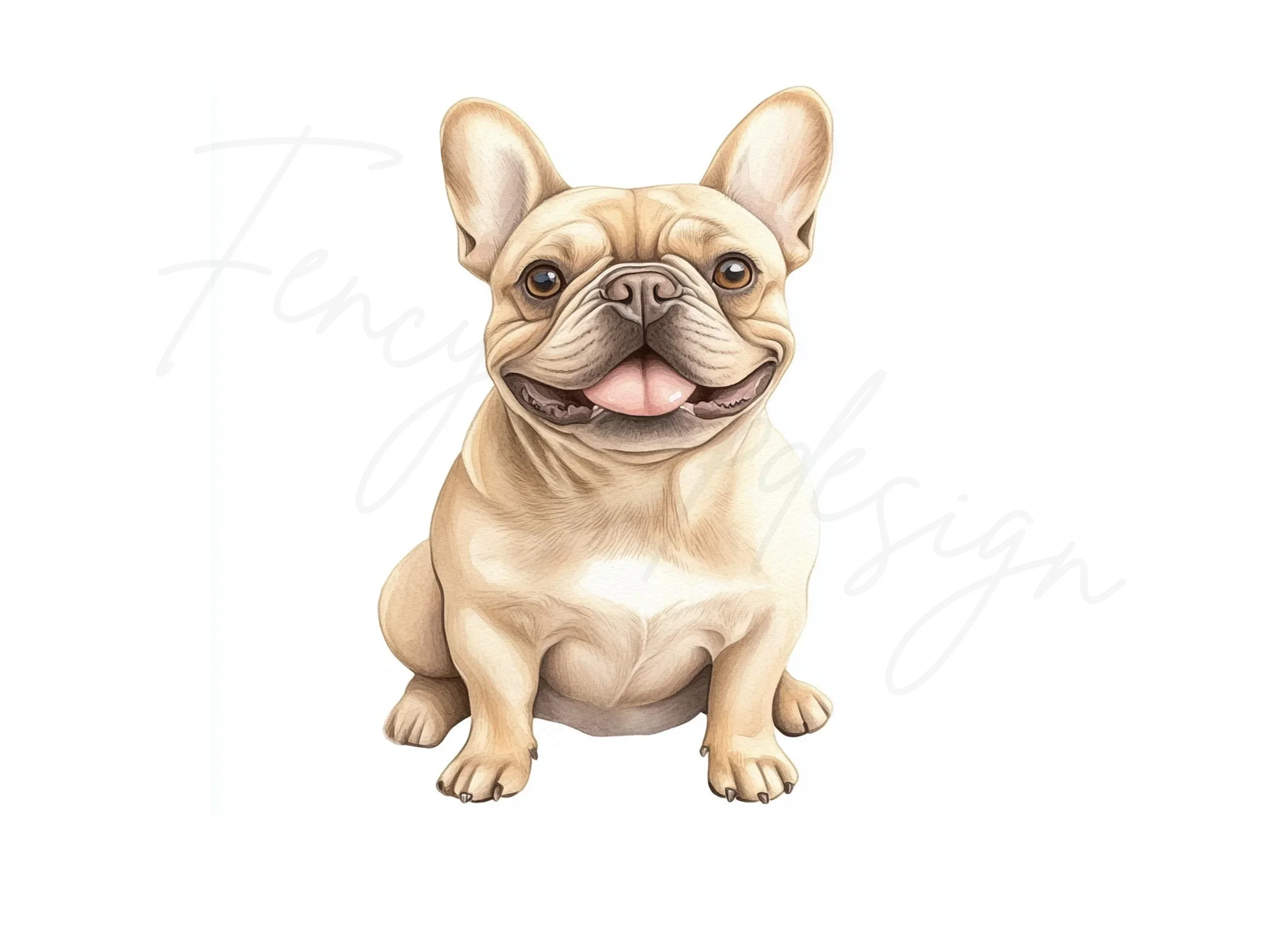 Happy French Bulldog Clipart Bundle - Image 3