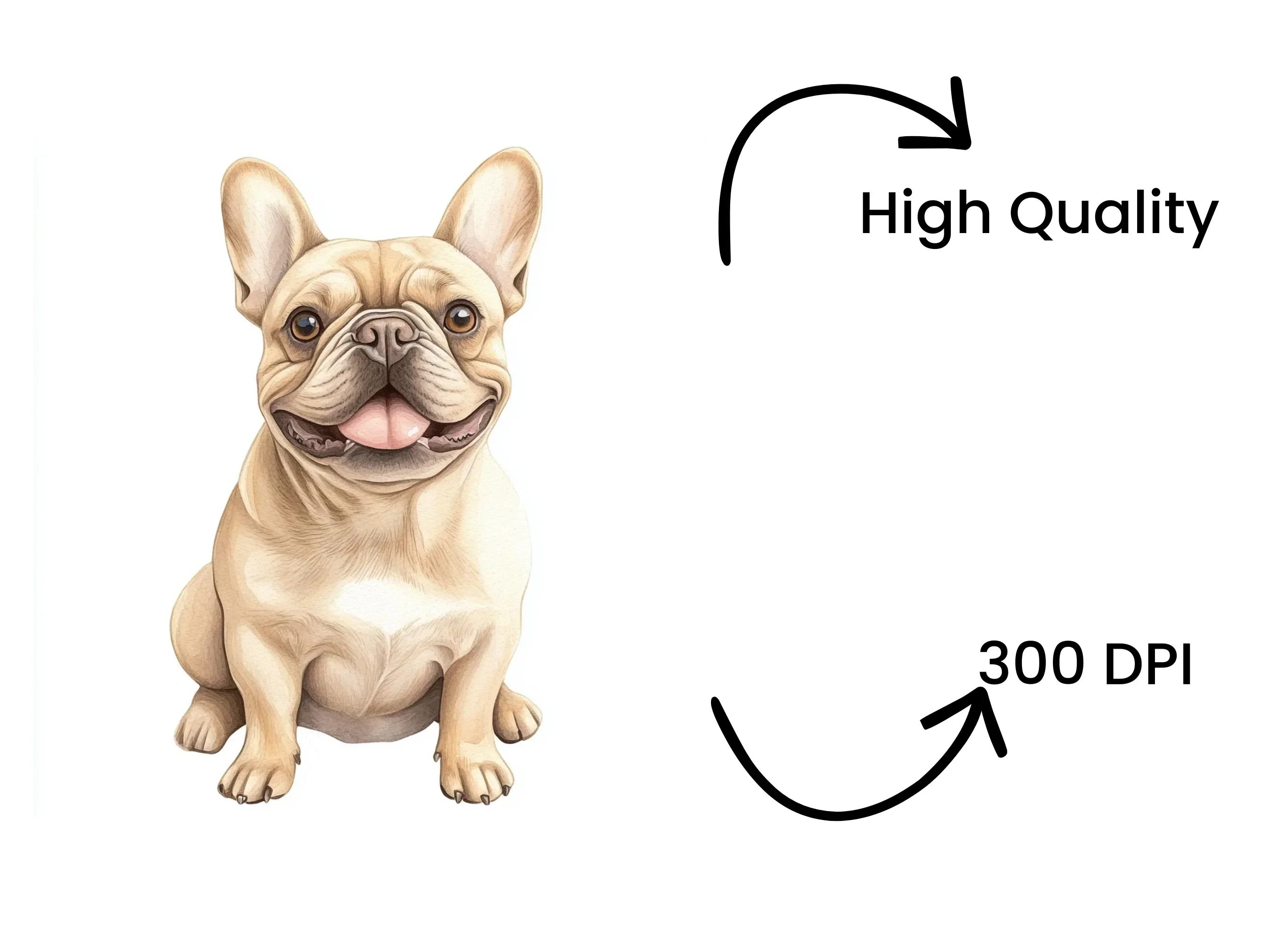 Happy French Bulldog Clipart Bundle - Image 4
