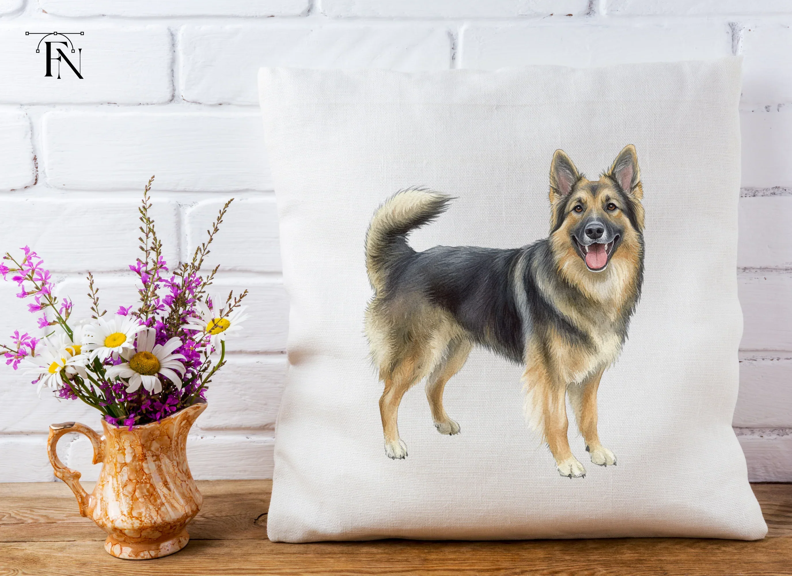 Happy German Shepherd Dog Clipart Bundle - Image 4