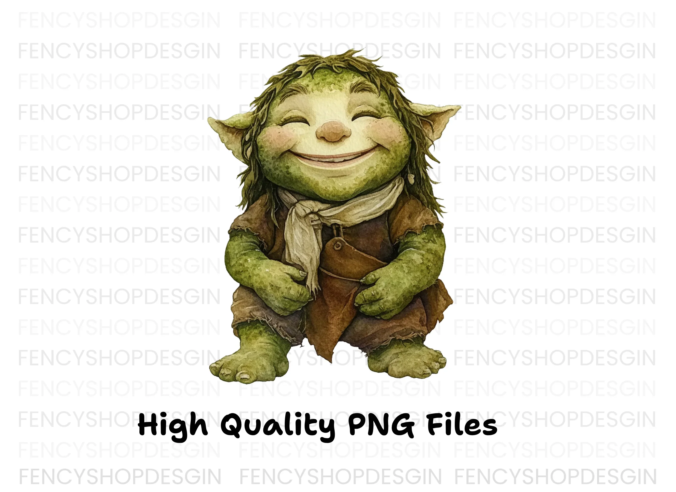 Happy Green Troll Clipart Bundle - Image 2