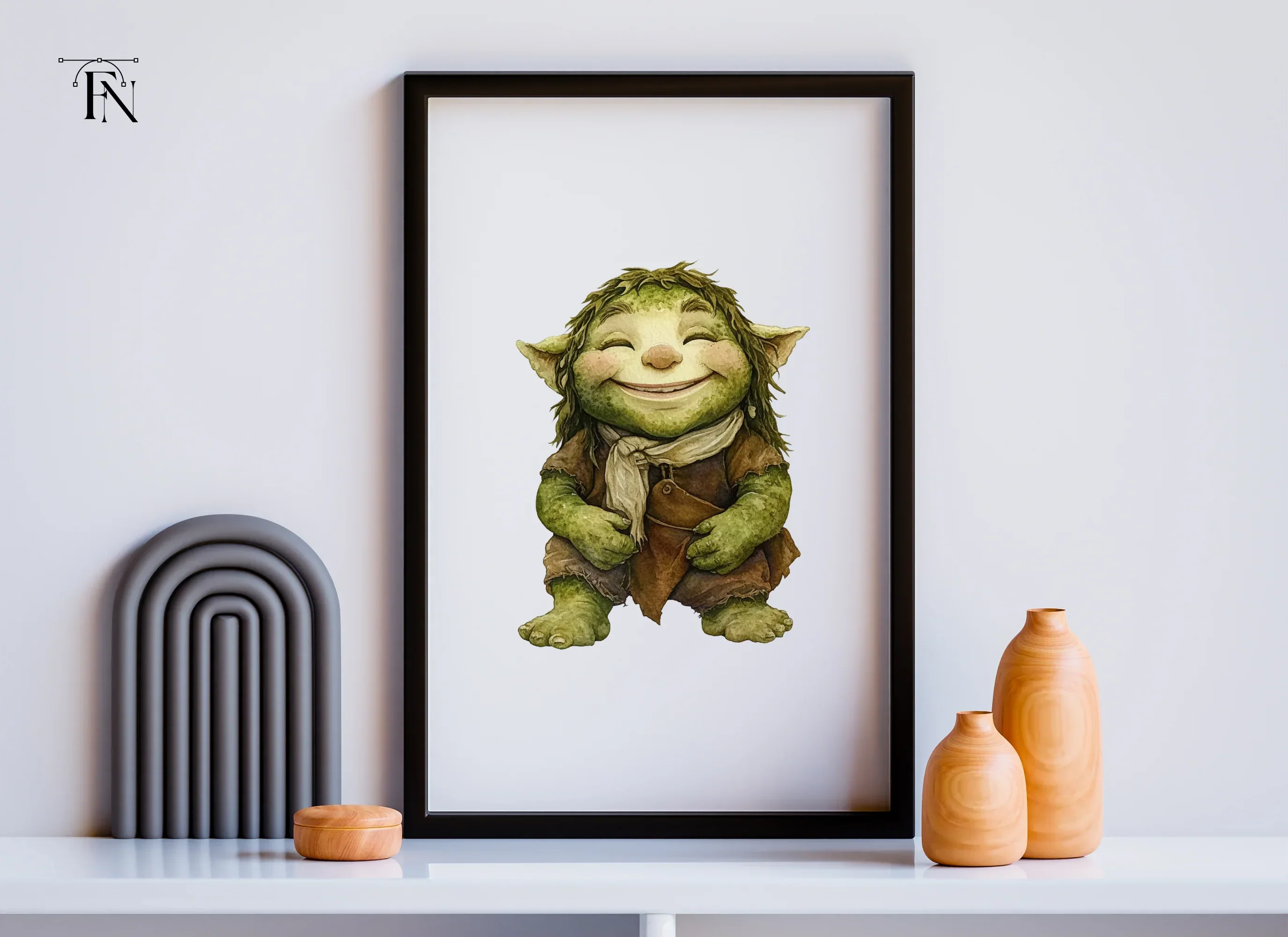 Happy Green Troll Clipart Bundle - Image 3
