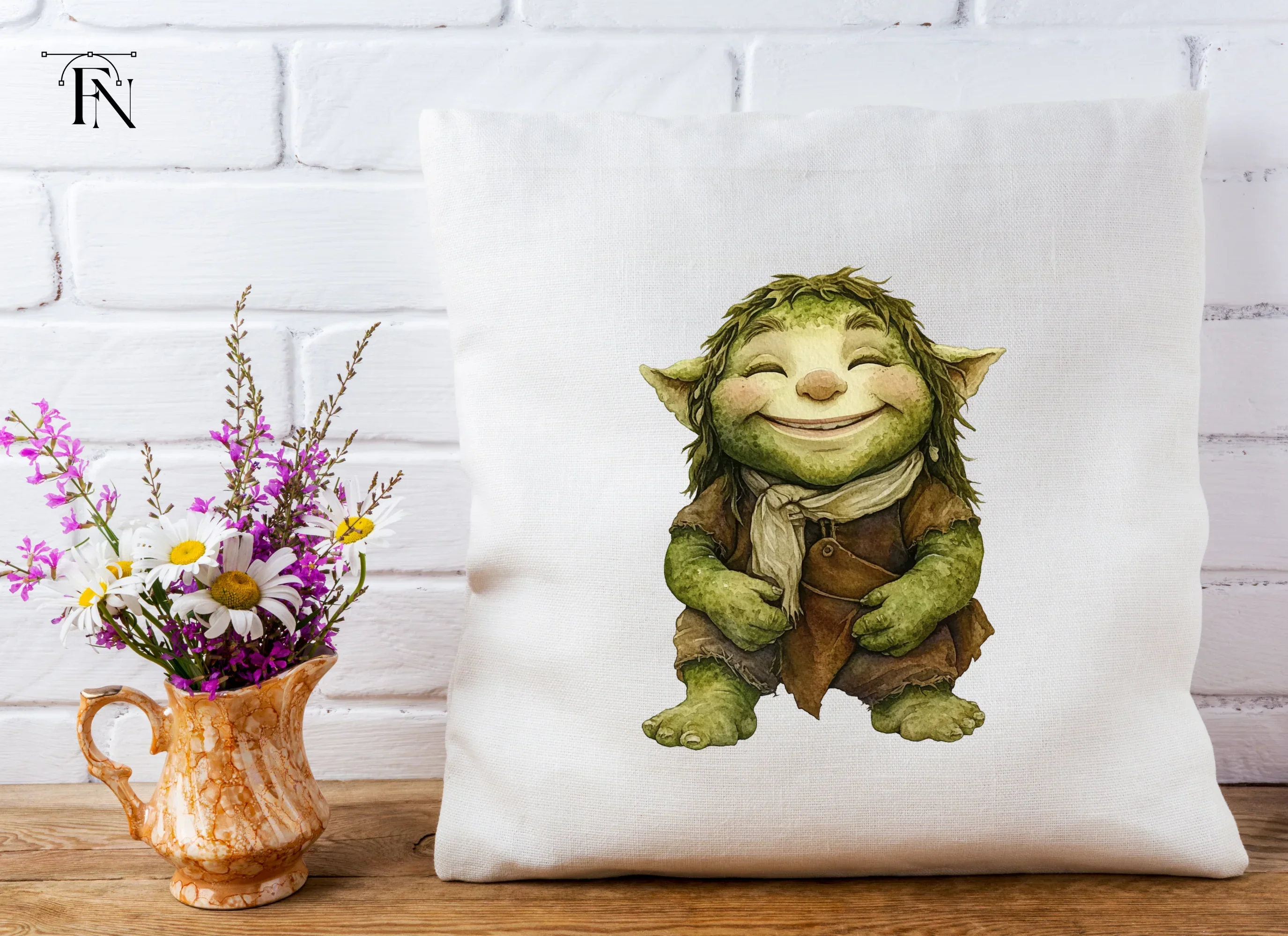 Happy Green Troll Clipart Bundle - Image 4