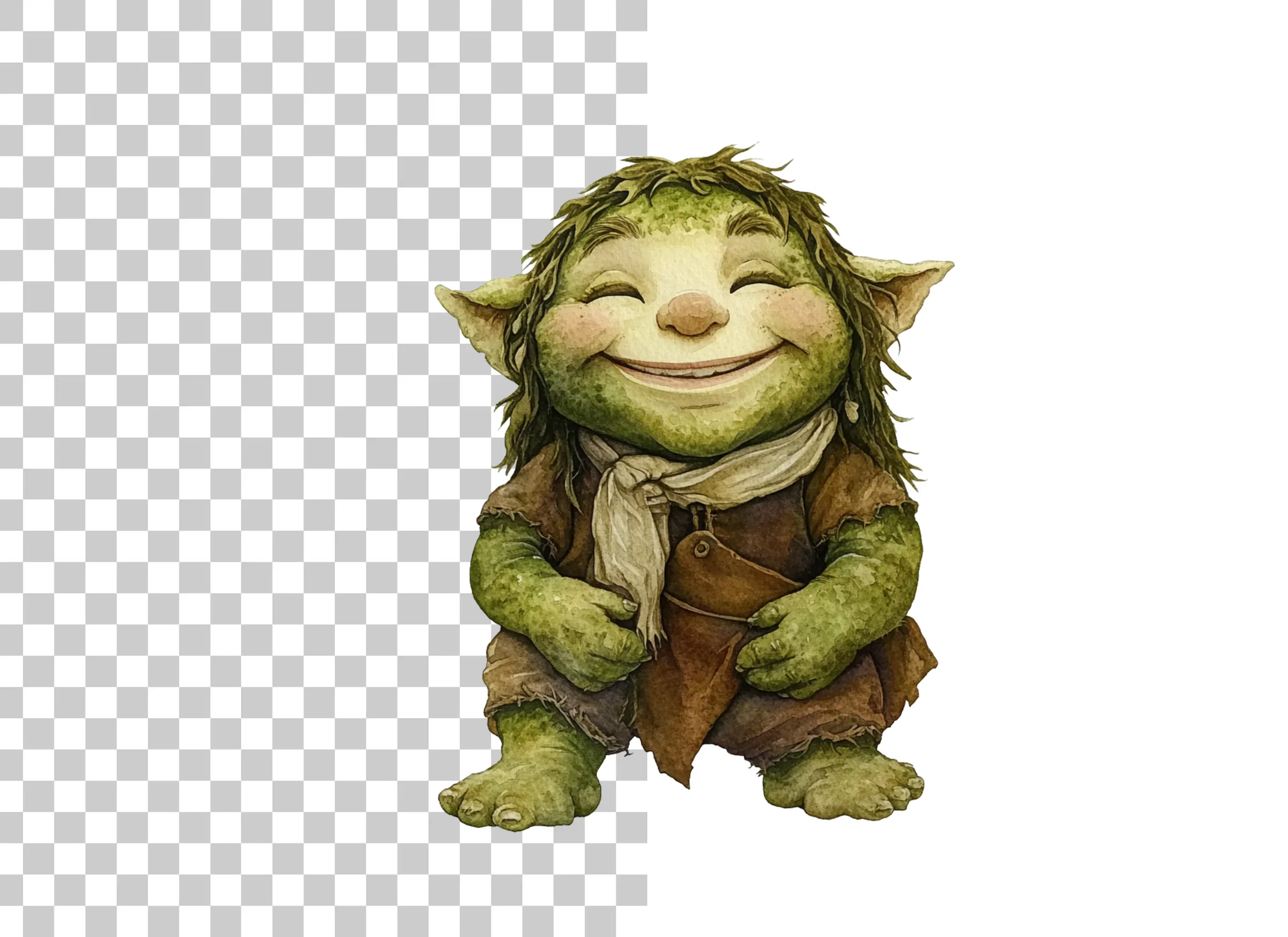 Happy Green Troll Clipart Bundle - Image 6