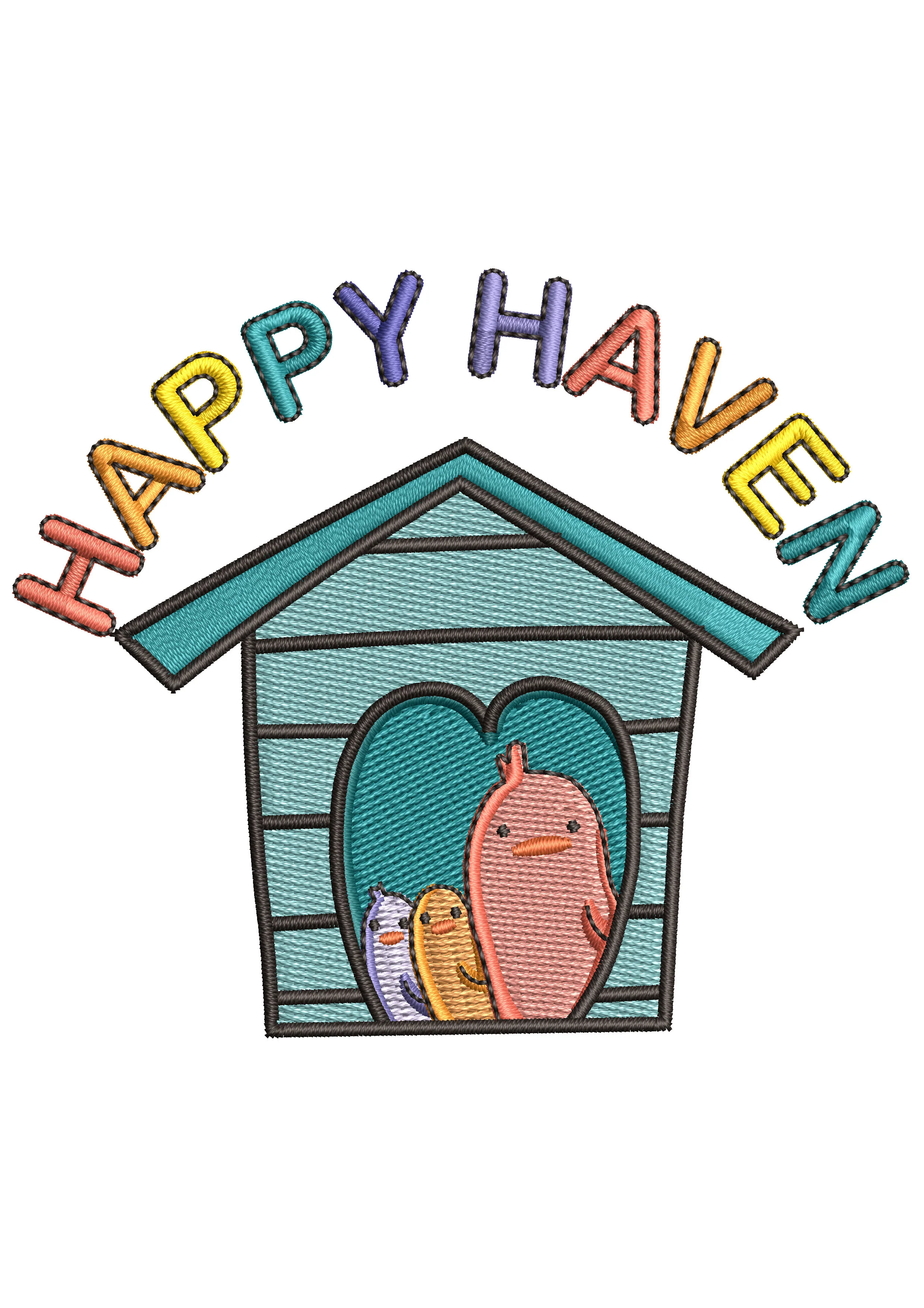 Happy Haven Embroidery Design