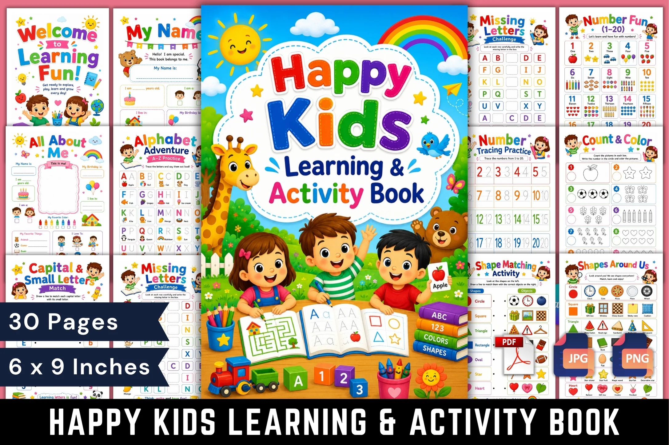 Happy Kids Learning Activity Book