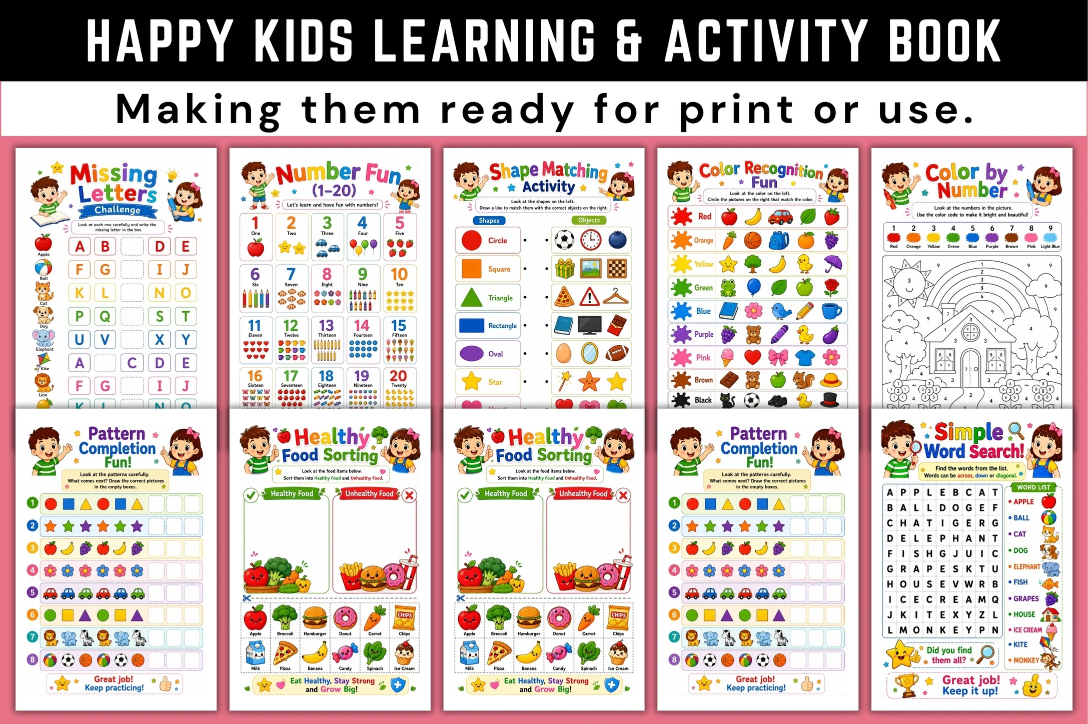 Happy Kids Learning Activity Book - Image 2