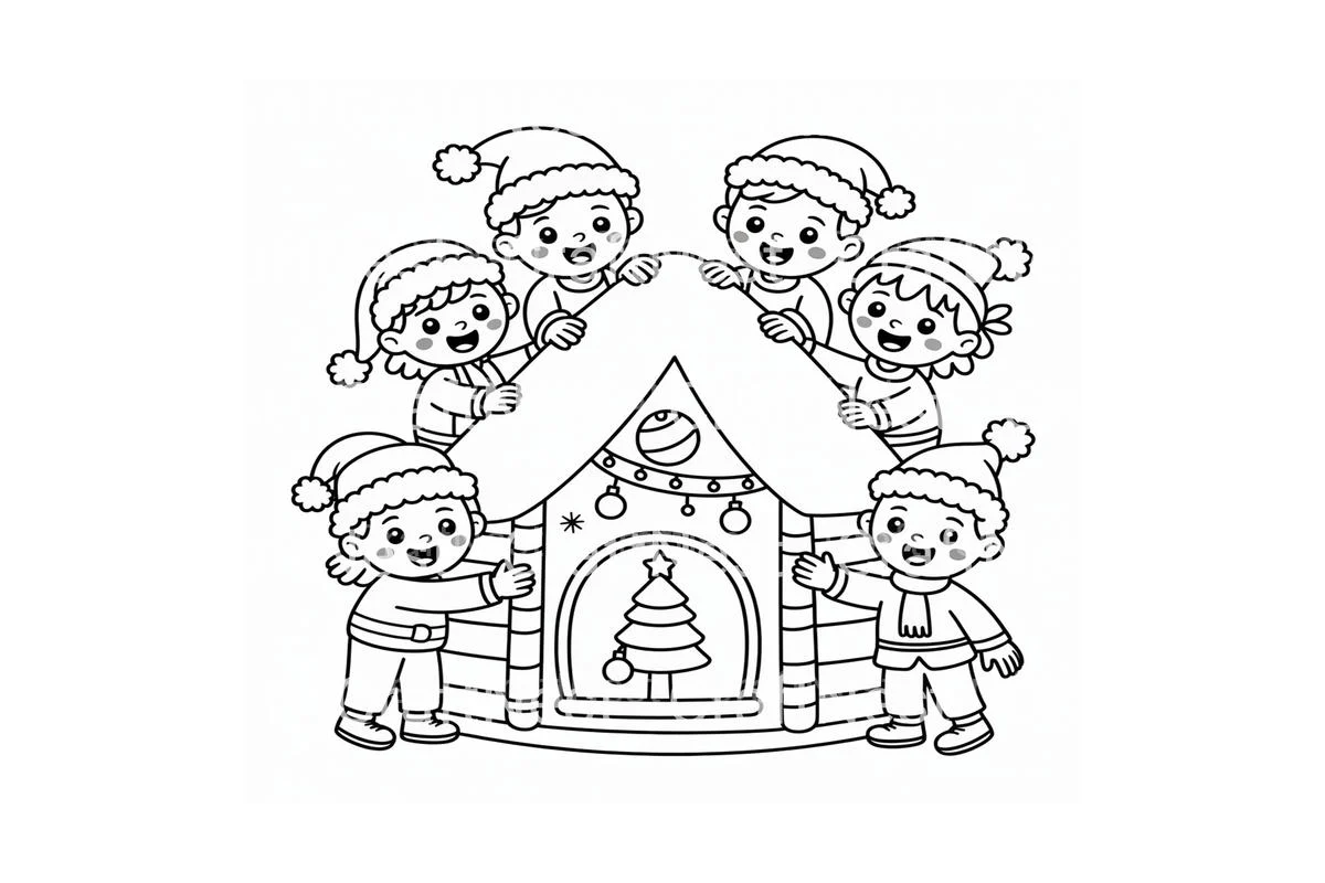 Happy Kids Winter Play Coloring Books - Image 3
