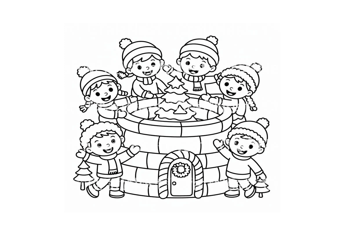 Happy Kids Winter Play Coloring Books - Image 4