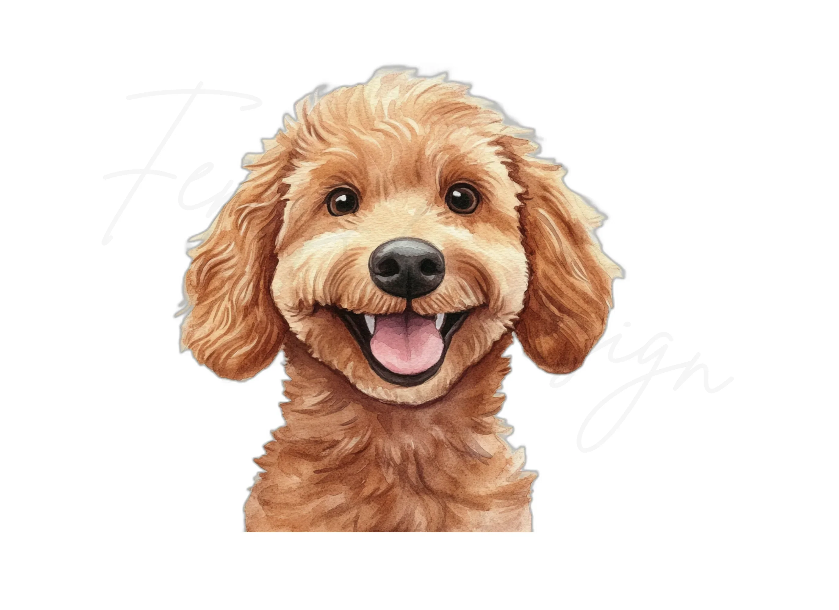 Happy Poodle Dog Clipart Bundle - Image 3