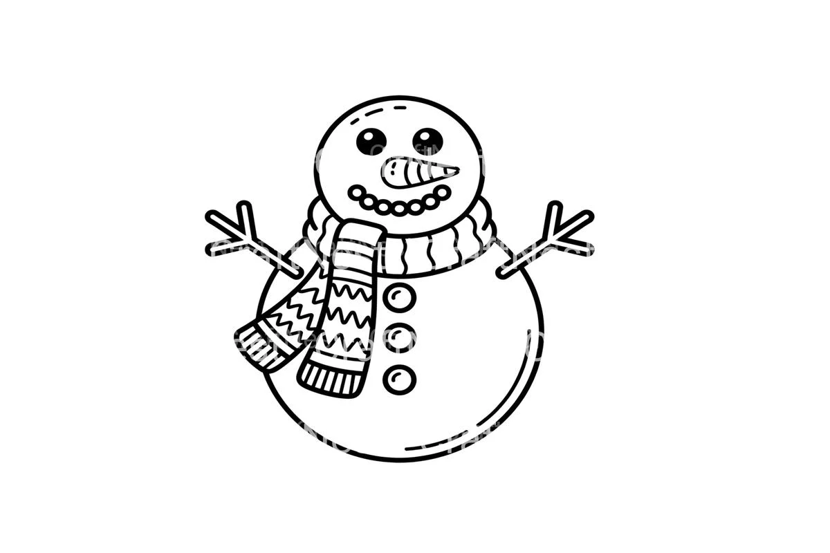 Happy Snowman Winter Coloring Books - Image 2