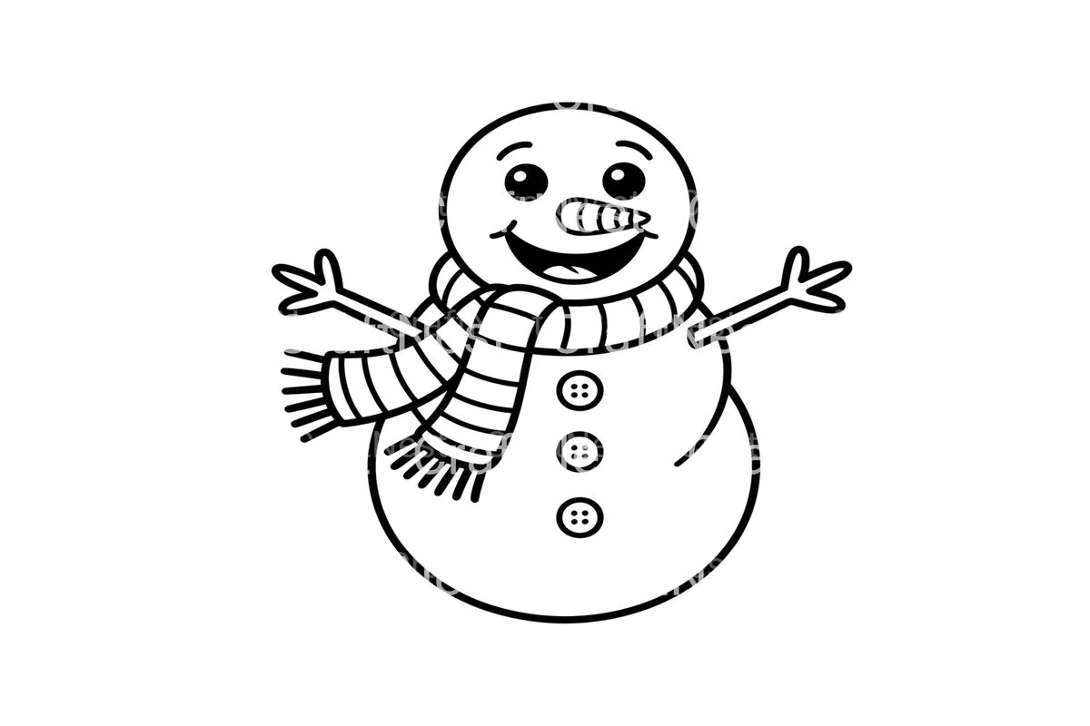 Happy Snowman Winter Coloring Books - Image 3