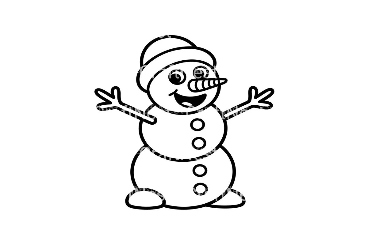 Happy Snowman Winter Coloring Books - Image 3