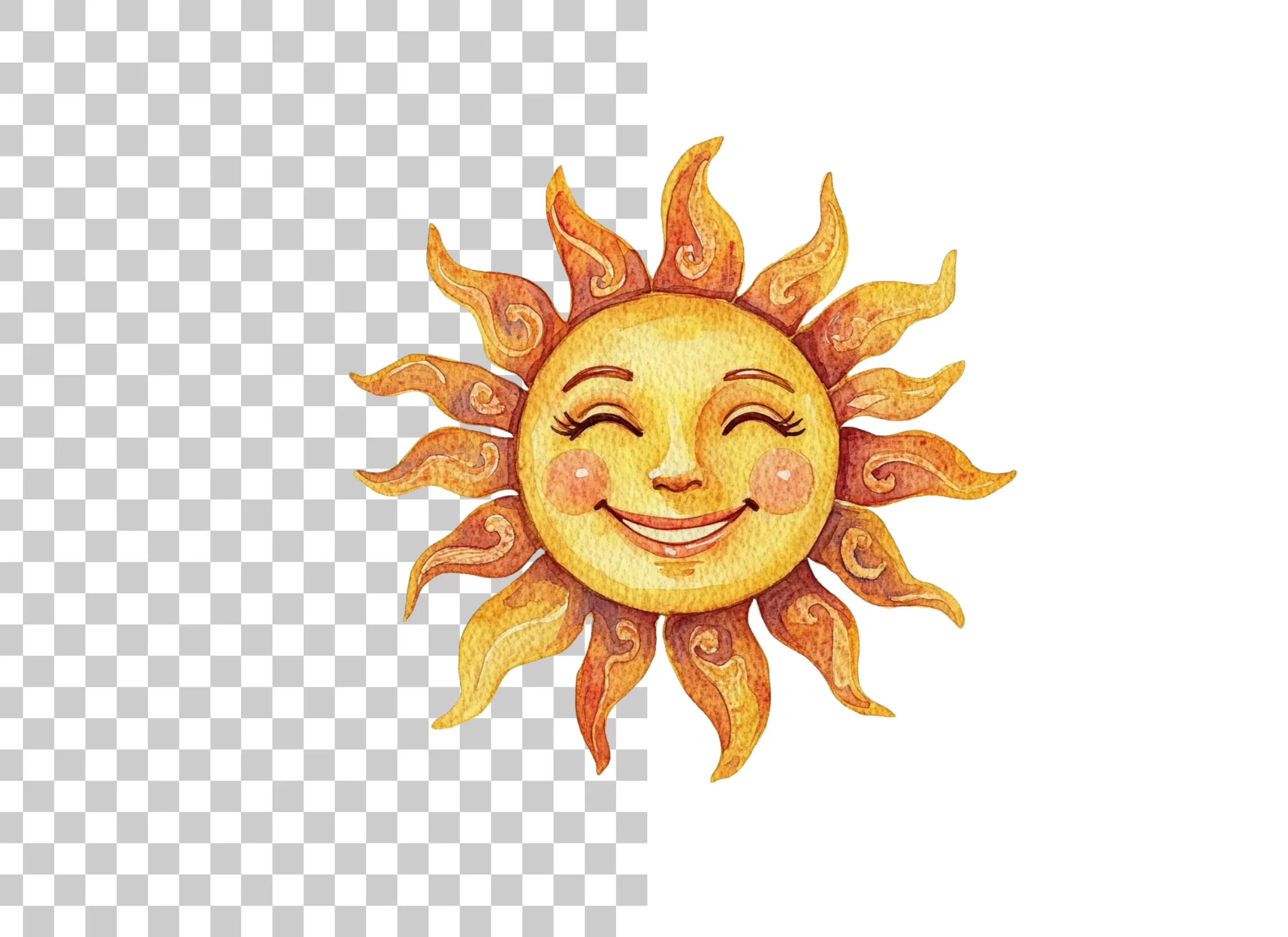 Happy Sun Faces Clipart Bundle - Image 2