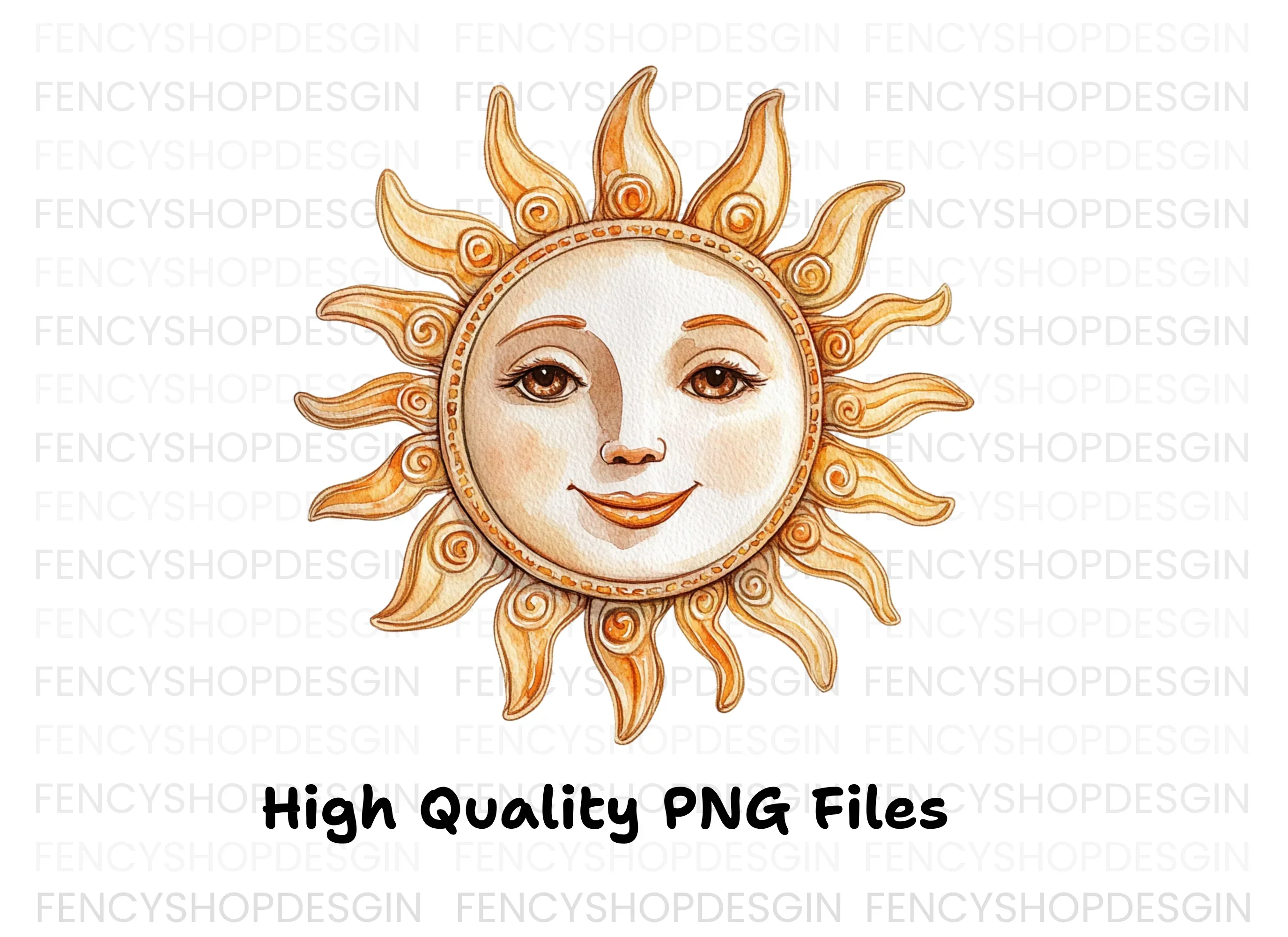Happy Sun Faces Clipart Bundle - Image 3