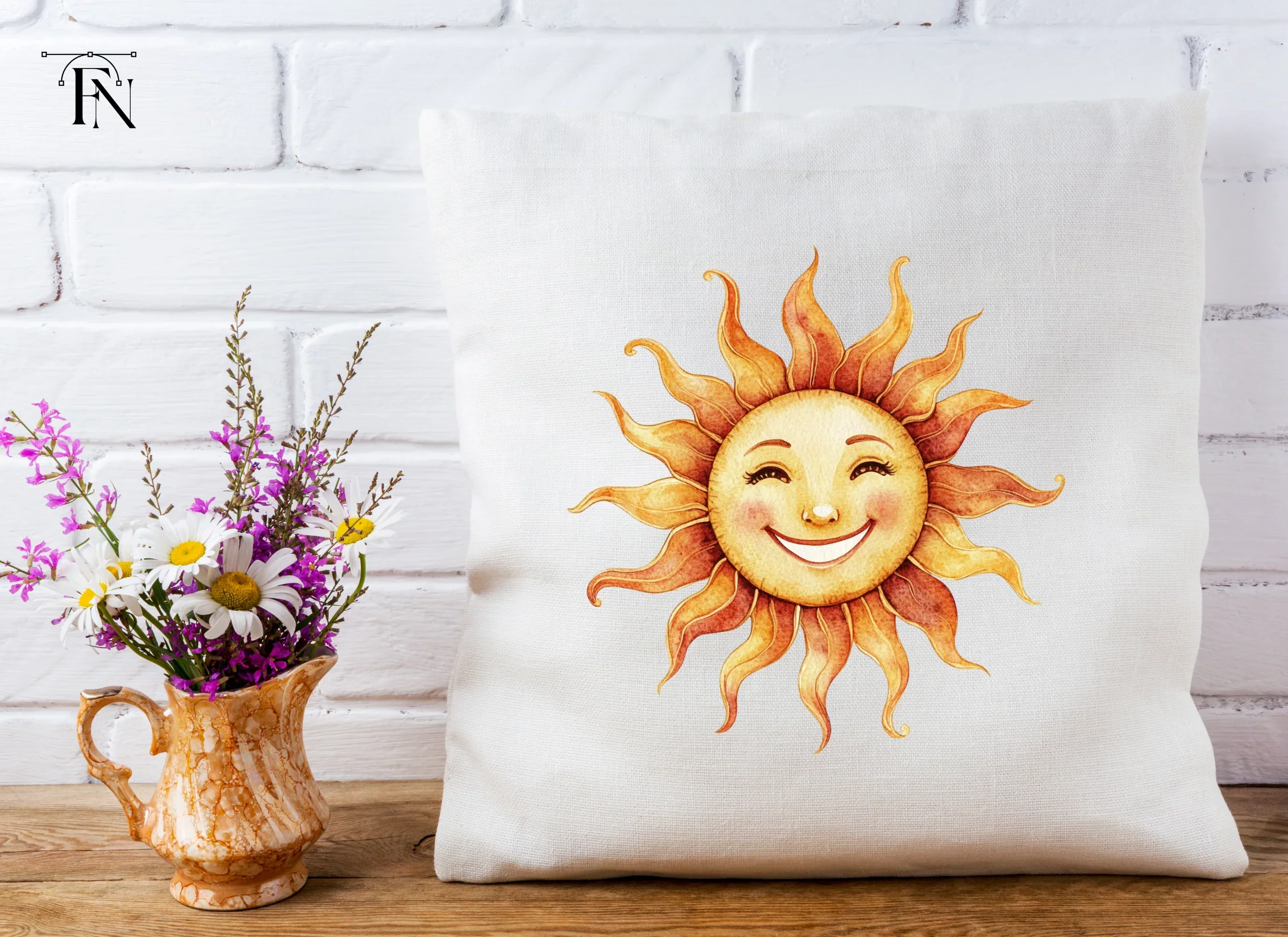 Happy Sun Faces Clipart Bundle - Image 5