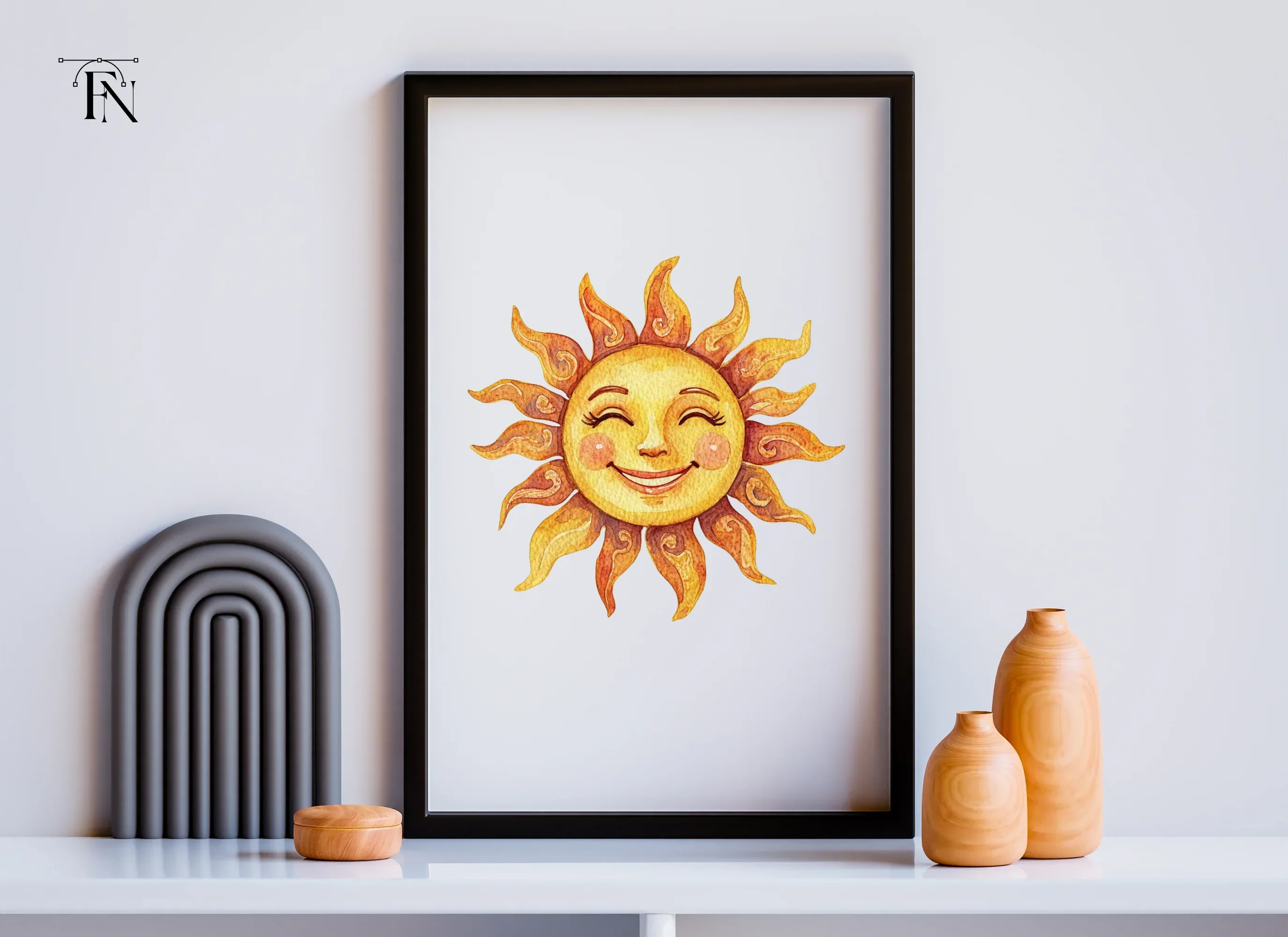 Happy Sun Faces Clipart Bundle - Image 6