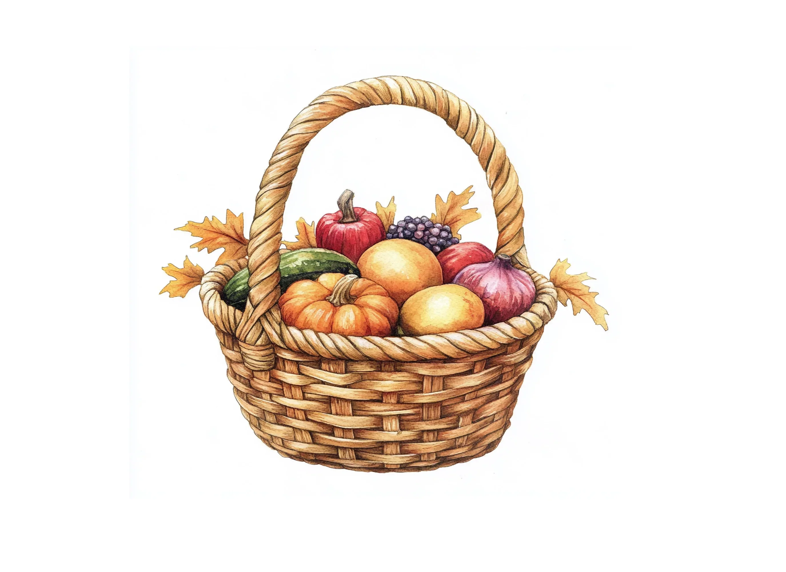 Harvest Baskets Clipart Bundle - Image 3