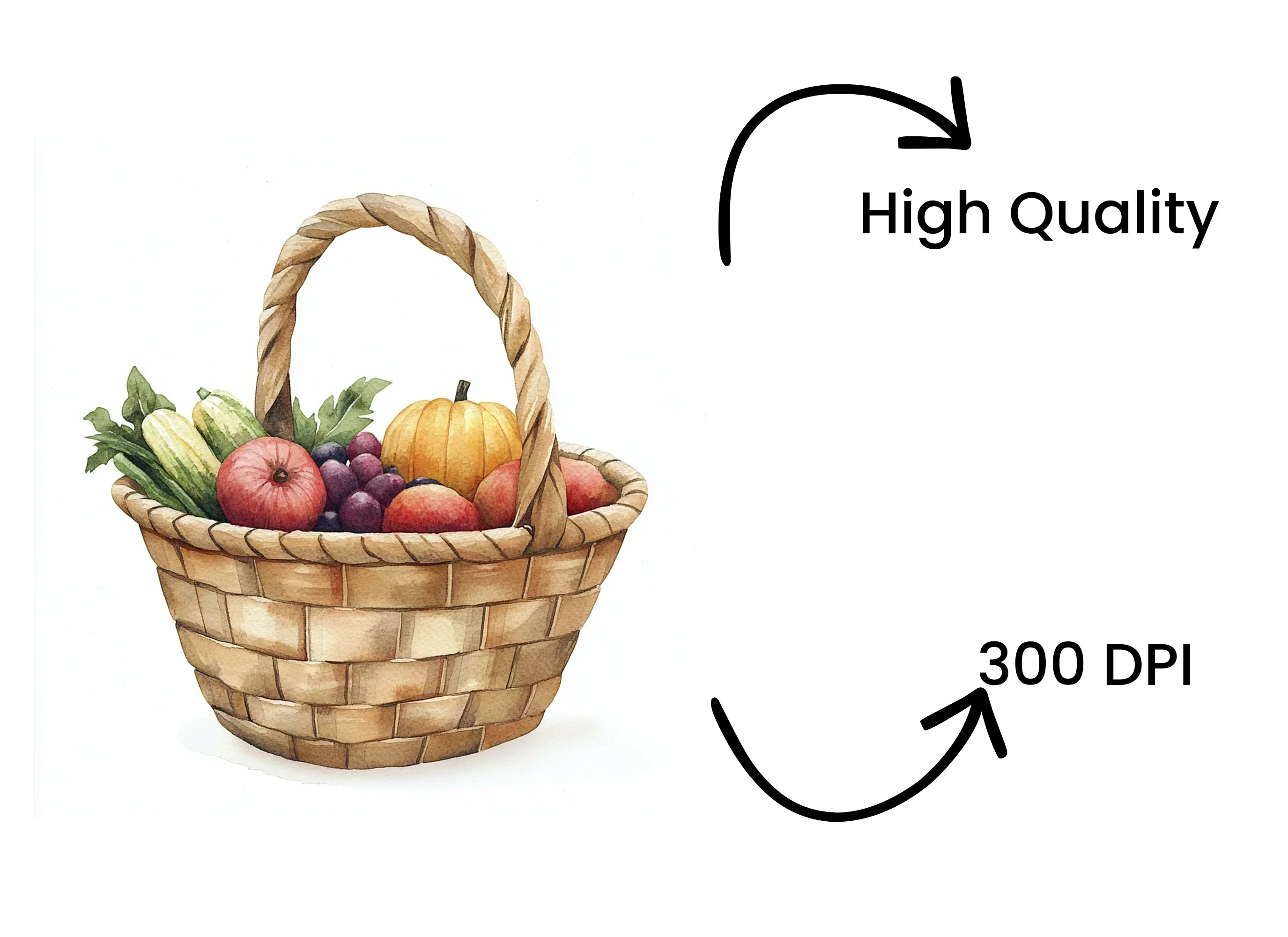 Harvest Baskets Clipart Bundle - Image 4