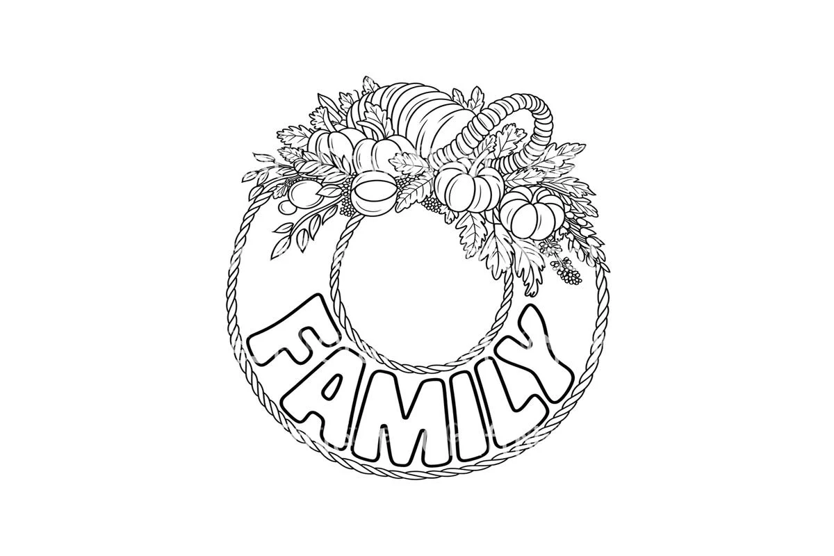 Harvest Blessings Wreath Coloring Books - Image 3