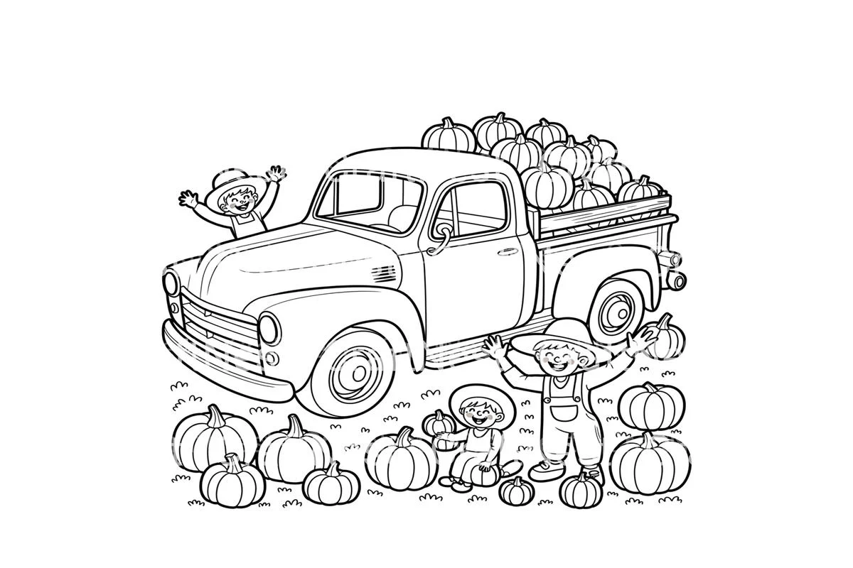 Harvest Truck KidsAdventure Coloring Books - Image 3