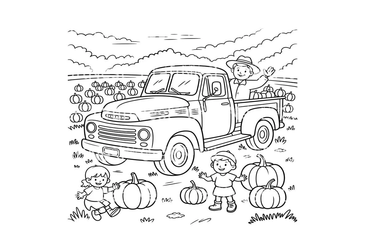 Harvest Truck KidsAdventure Coloring Books - Image 4