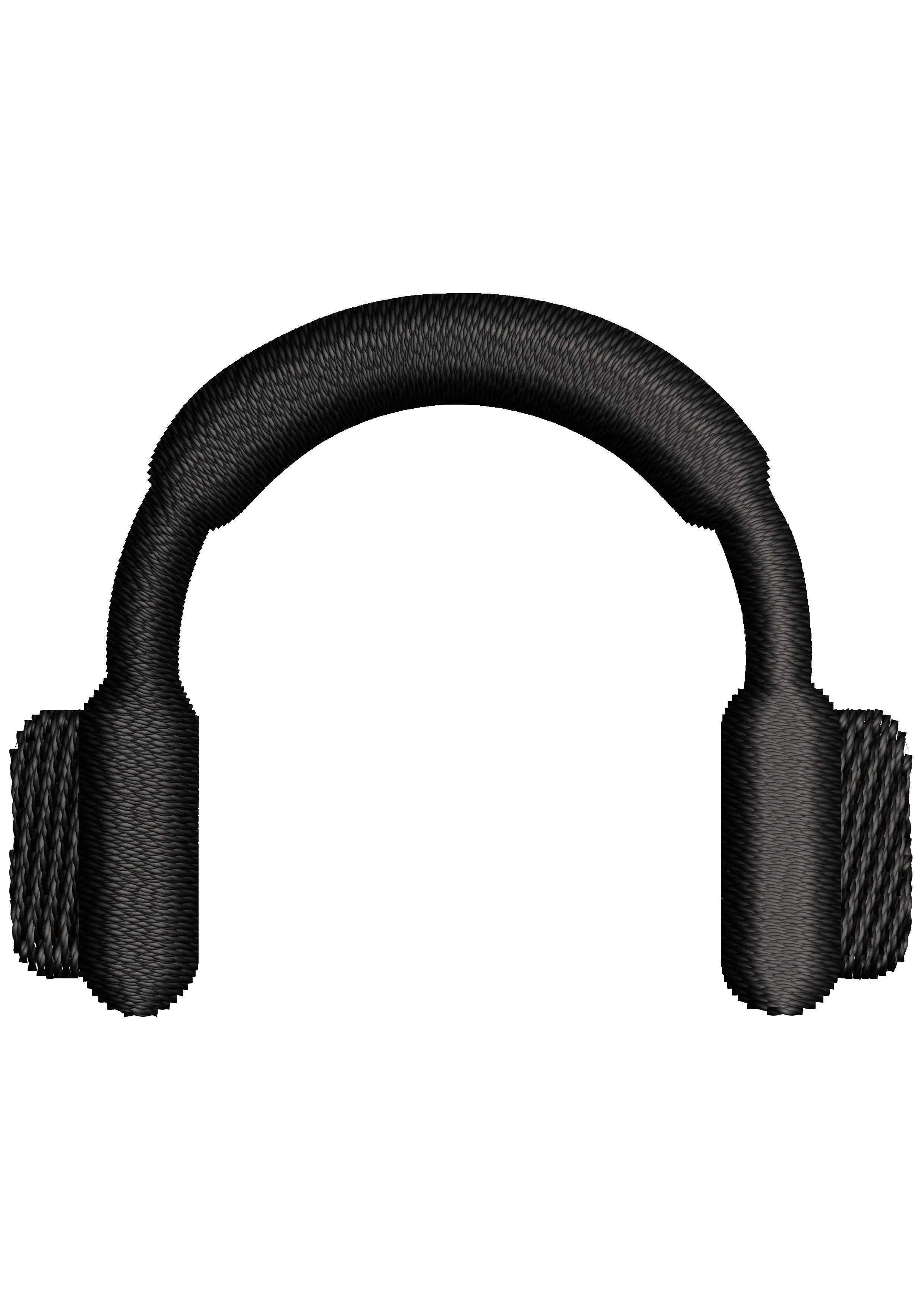 Headphone Embroidery Design